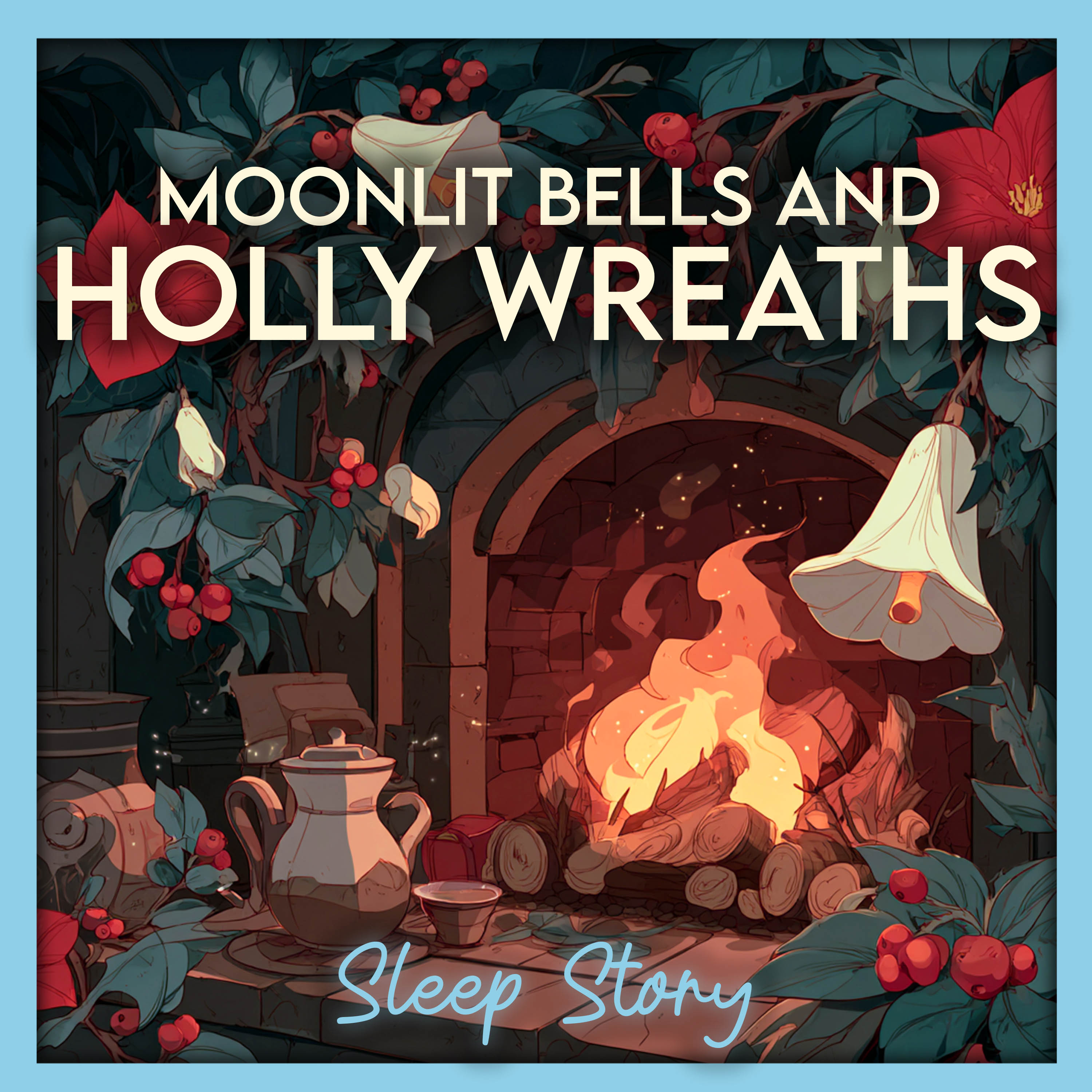 Moonlit Bells & Holly Wreaths ❄️ Cozy Winter Sleep Story for Adults | Deep Sleep Meditation & Soothing Narration