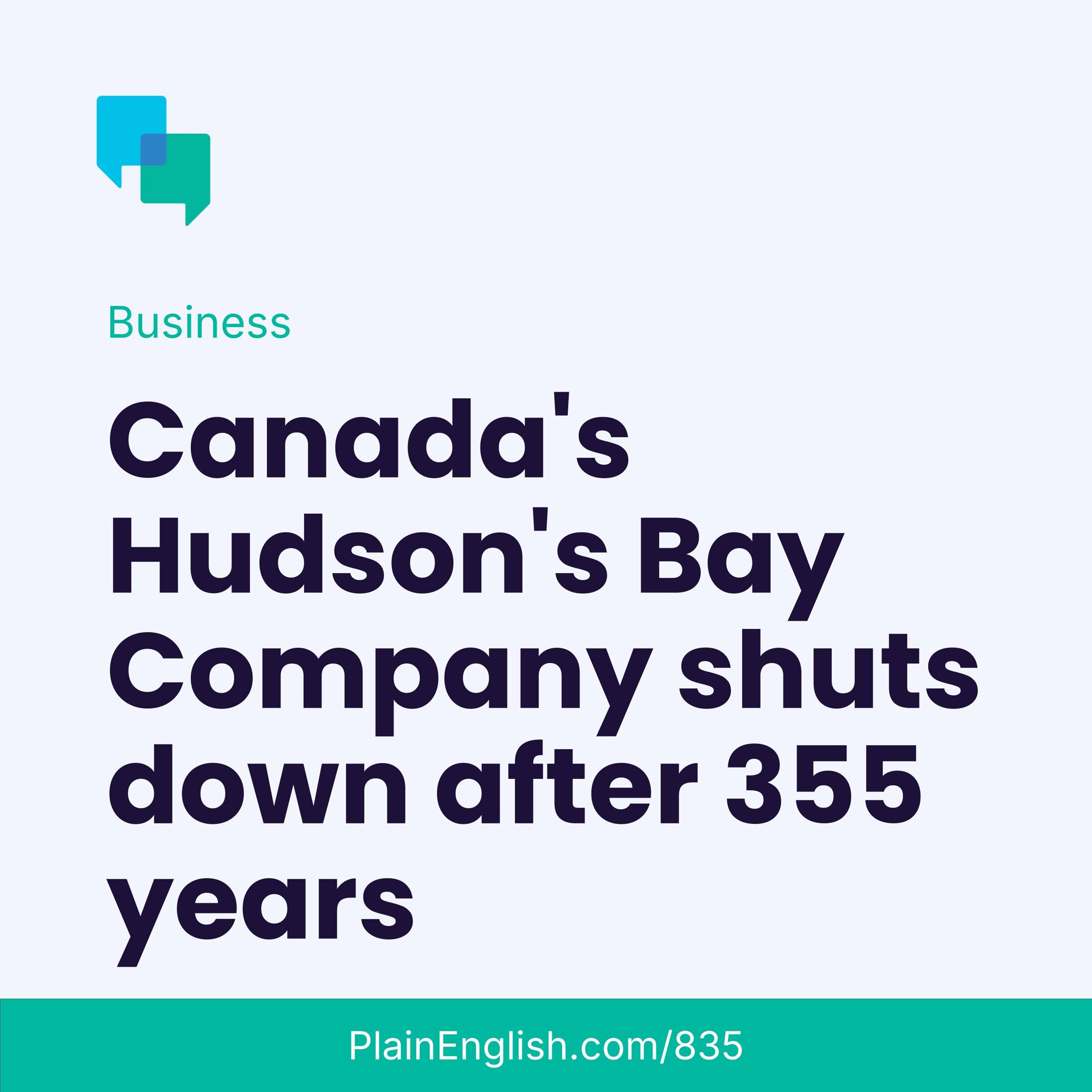 Canada’s oldest company closes its doors