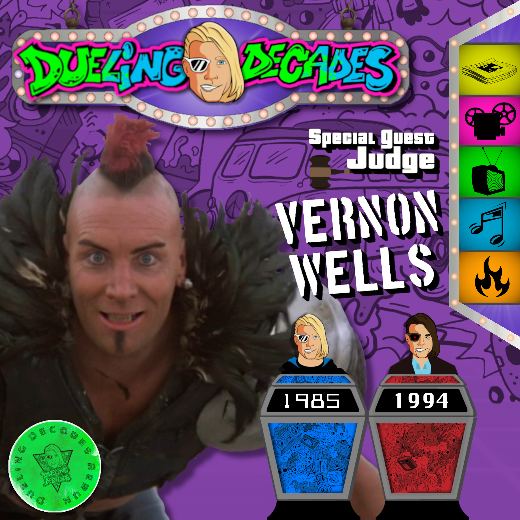 Classic Dueling Decades rewind with guest Vernon Wells judging between 1984 & 1985!