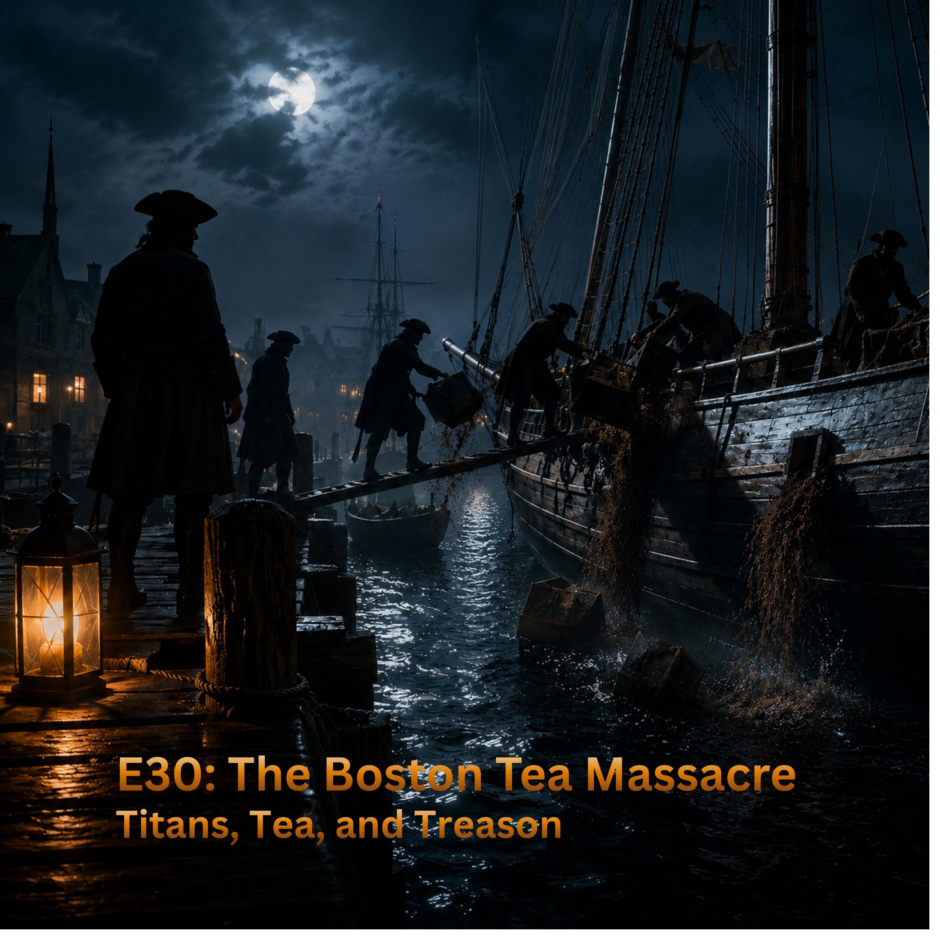 E30: The Boston Tea Massacre - Titans, Tea, and Treason episode artwork