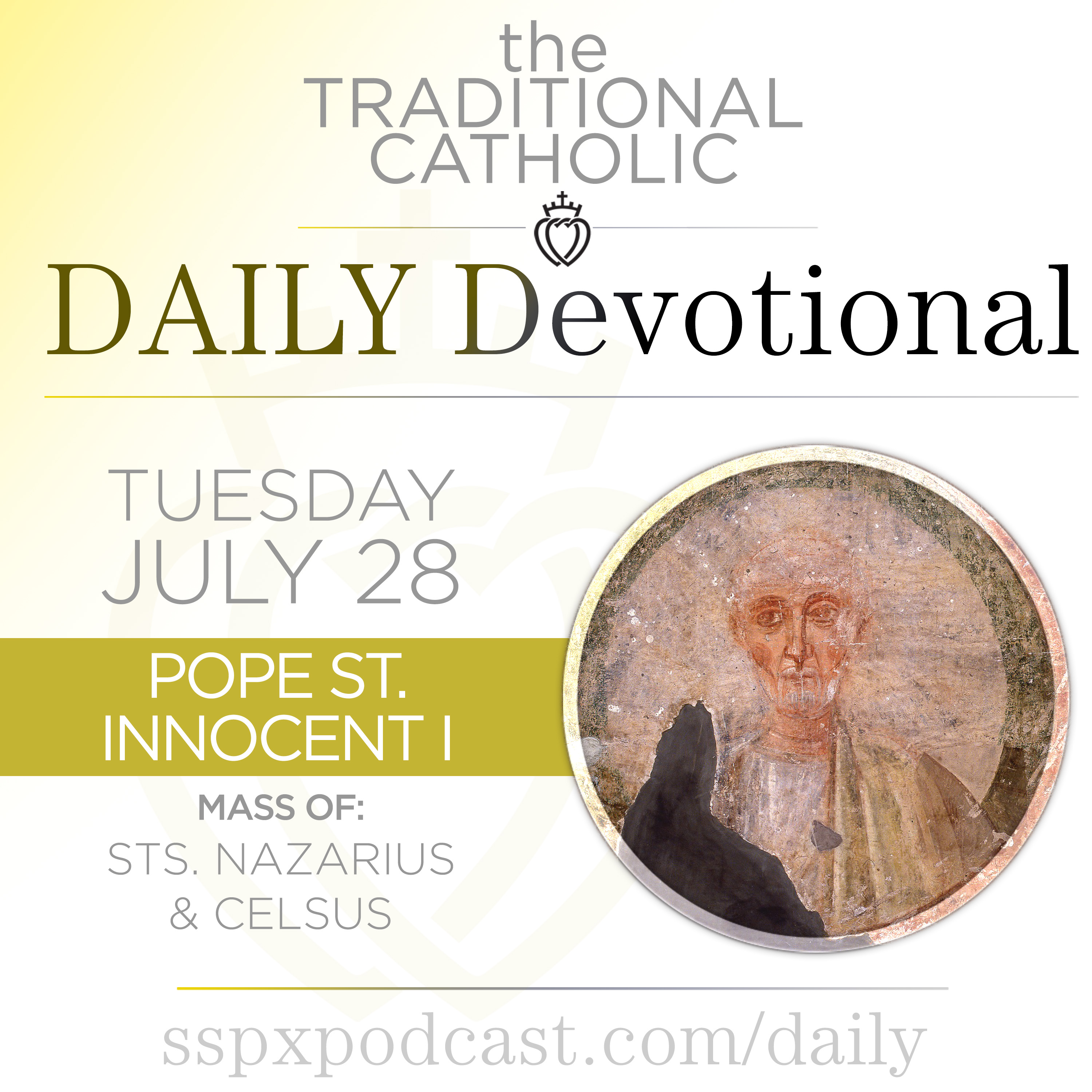 Jul 28 – Ss Nazarius & Celsus / Pope Innocent I episode artwork