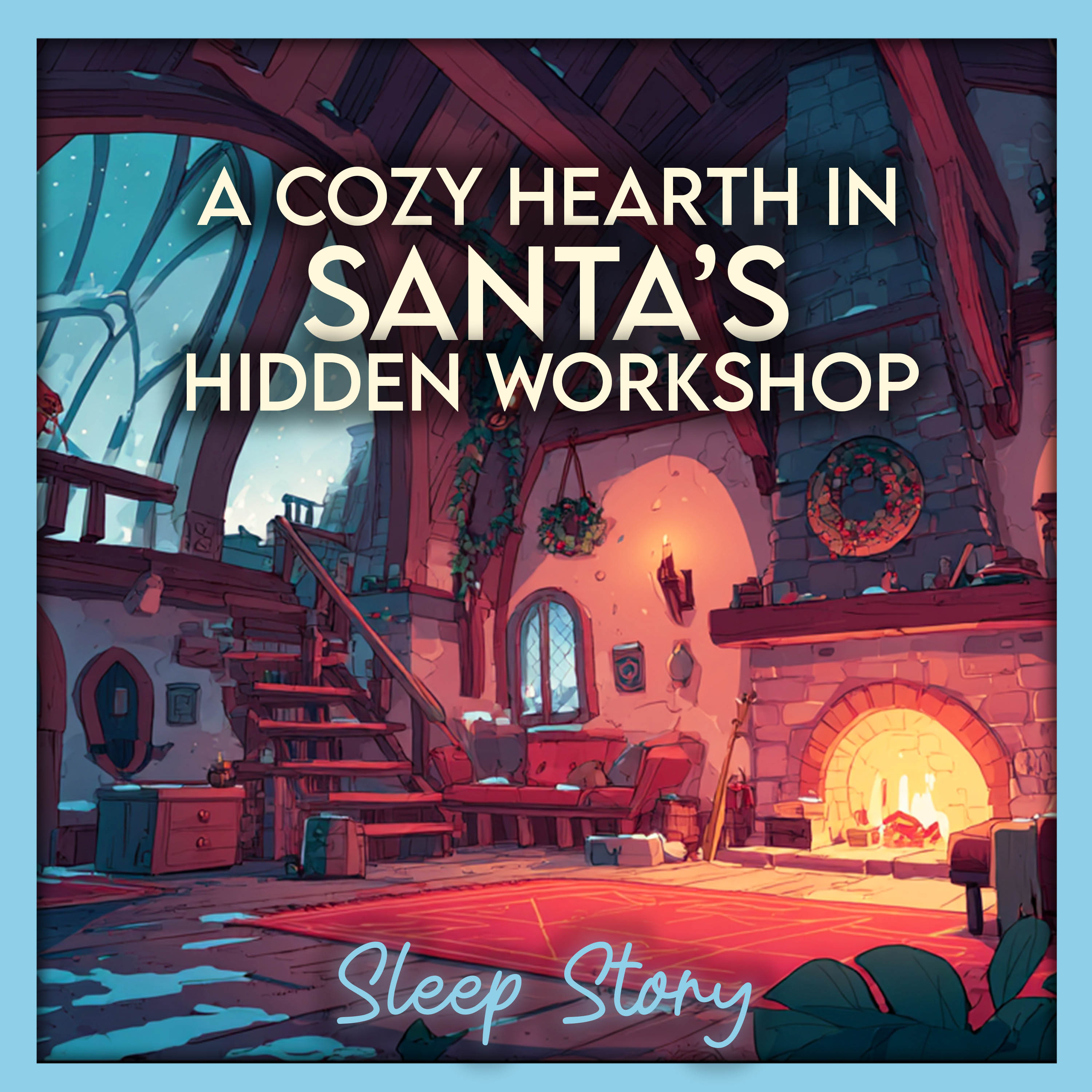 Santa’s Secret Workshop Hearth | Cozy Winter Sleep Story for Grown Ups (Crackling Fire & Snowy Night Calm)