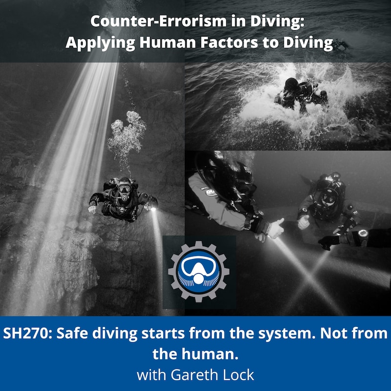 Artwork for podcast Counter-Errorism in Diving: Applying Human Factors to Diving