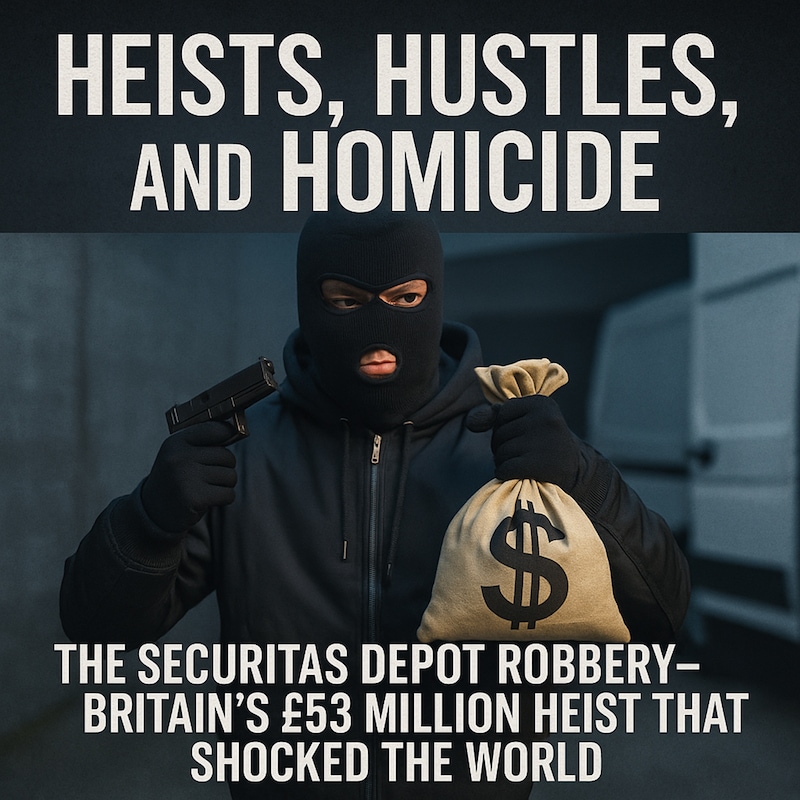 Artwork for podcast Heists, Hustles, and Homicide