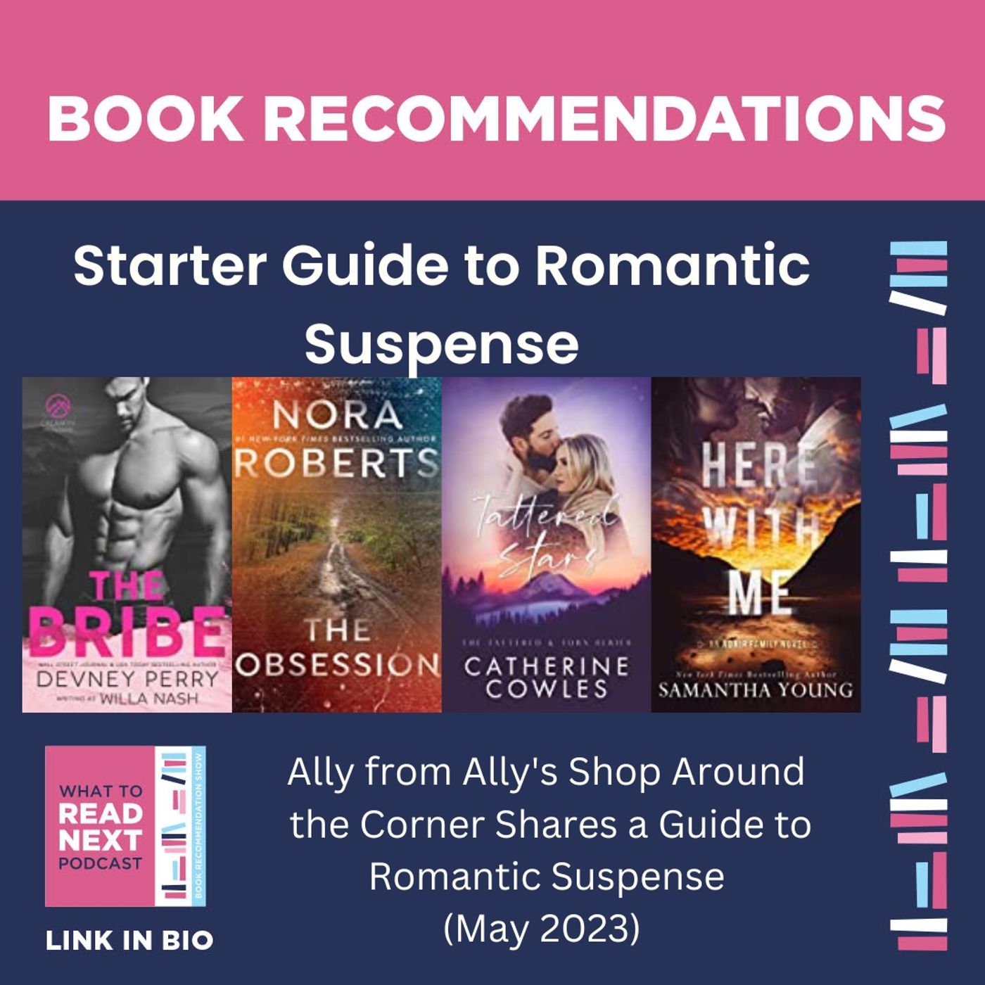 #654  A Starter Guide to Romantic Suspense with @Ally's Bookshop Around the Corner