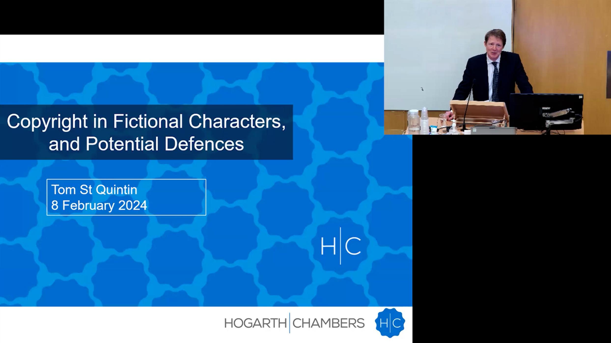 'Copyright in Fictional Characters and the Parody and Pastiche Defences': CIPIL Evening seminar (audio) episode artwork