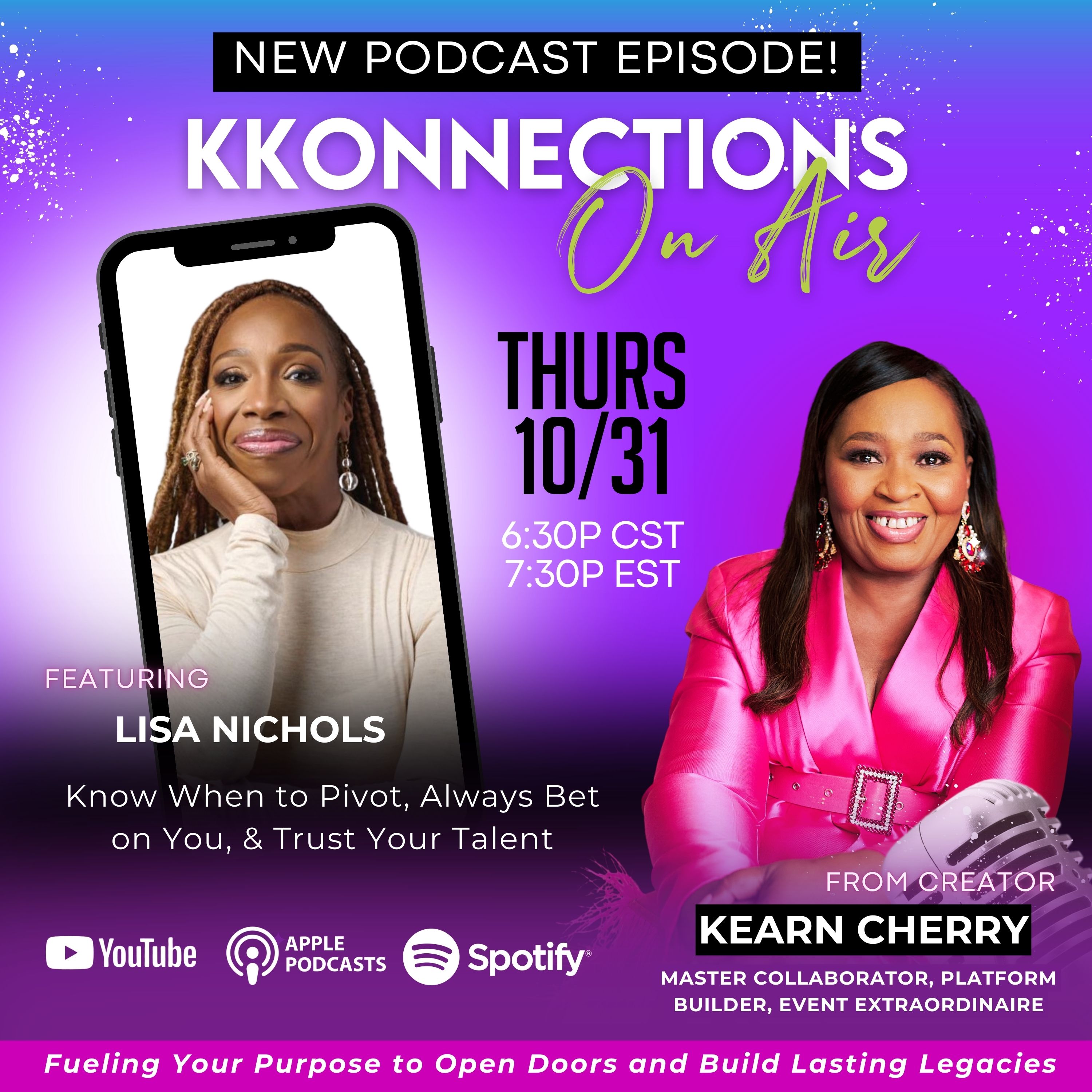 KKonnections On Air: Know When to Pivot, Always Bet on You, & Trust Your Talent with Lisa Nichols episode artwork