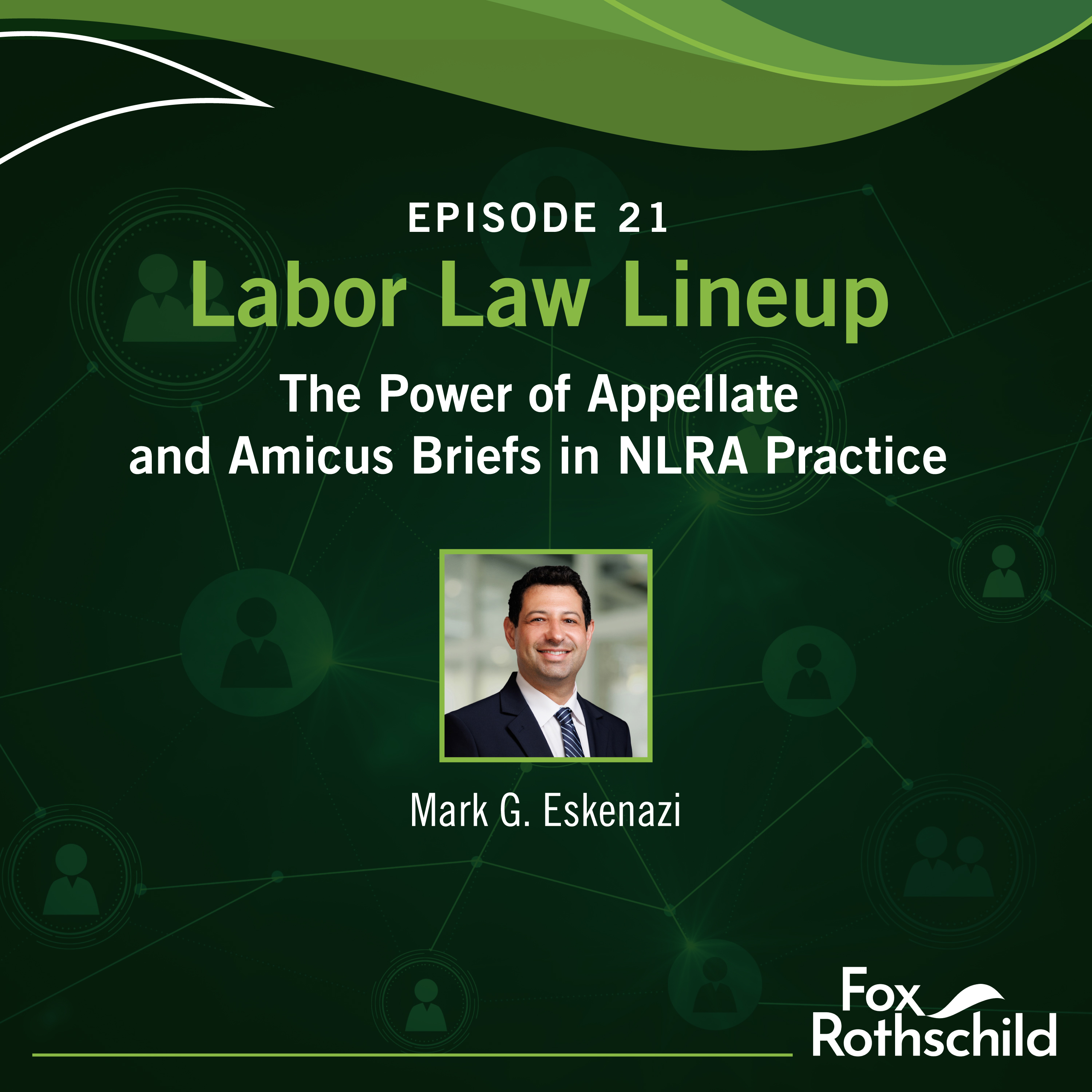 Labor Law Lineup Ep21 - The Power of Appellate and Amicus Briefs in NLRA Practice episode artwork