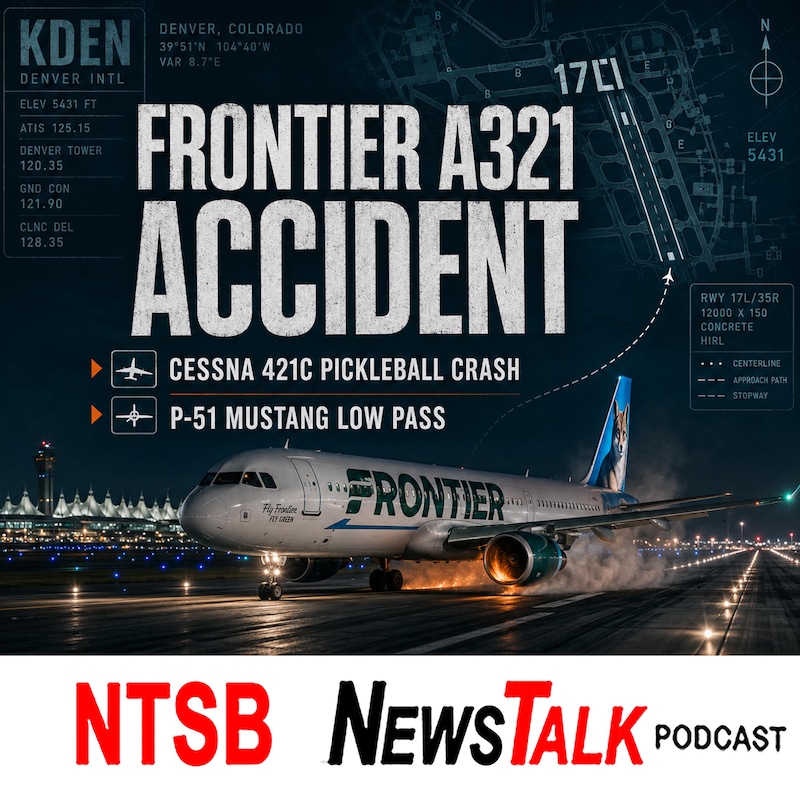 Artwork for podcast NTSB News Talk – Aviation Accidents, Safety Investigations & Pilot Lessons