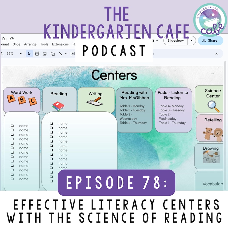 Artwork for podcast Kindergarten Cafe Podcast: Simple Tips for Teaching Kindergarten