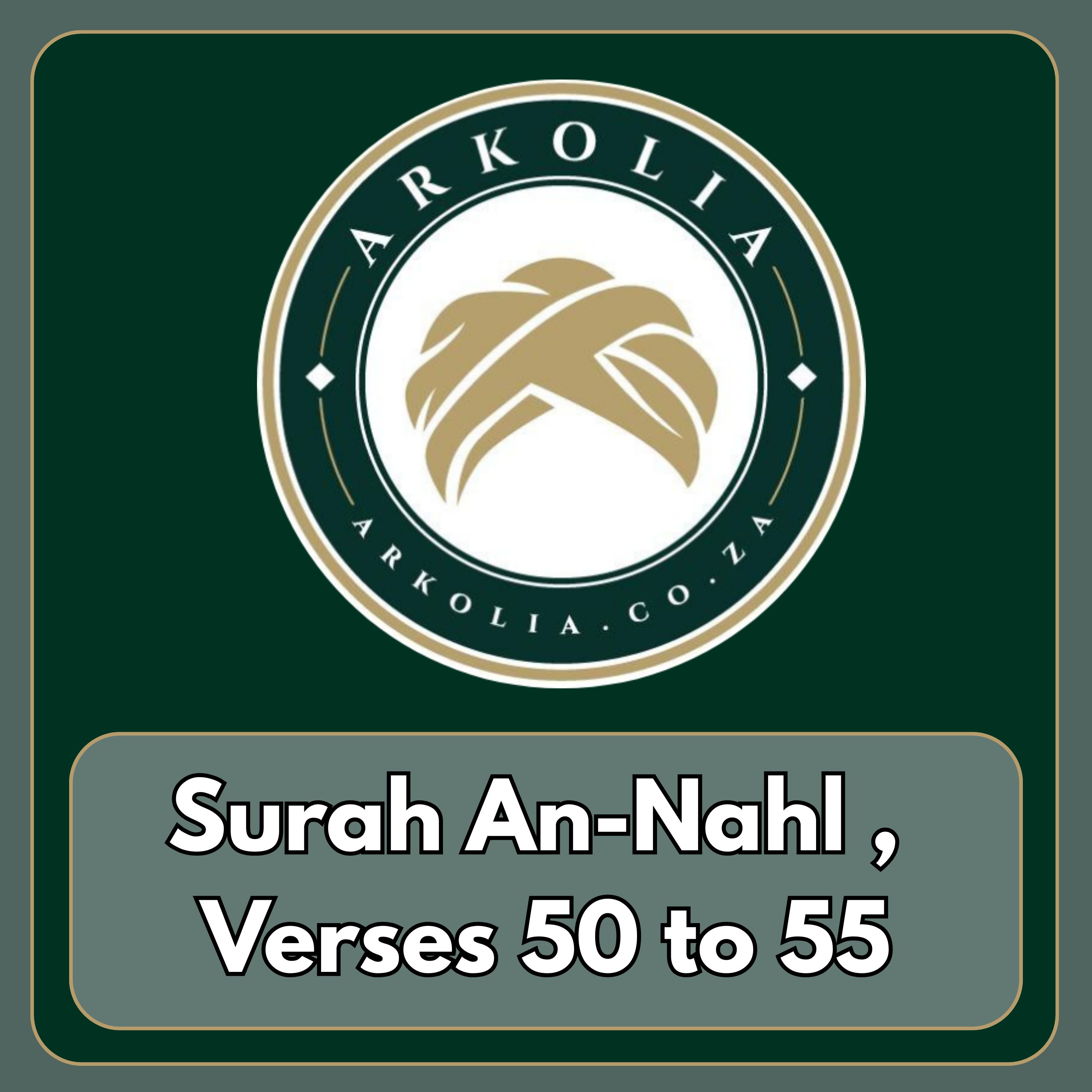Surah An-Nahl , Verses 50 to 55 episode artwork