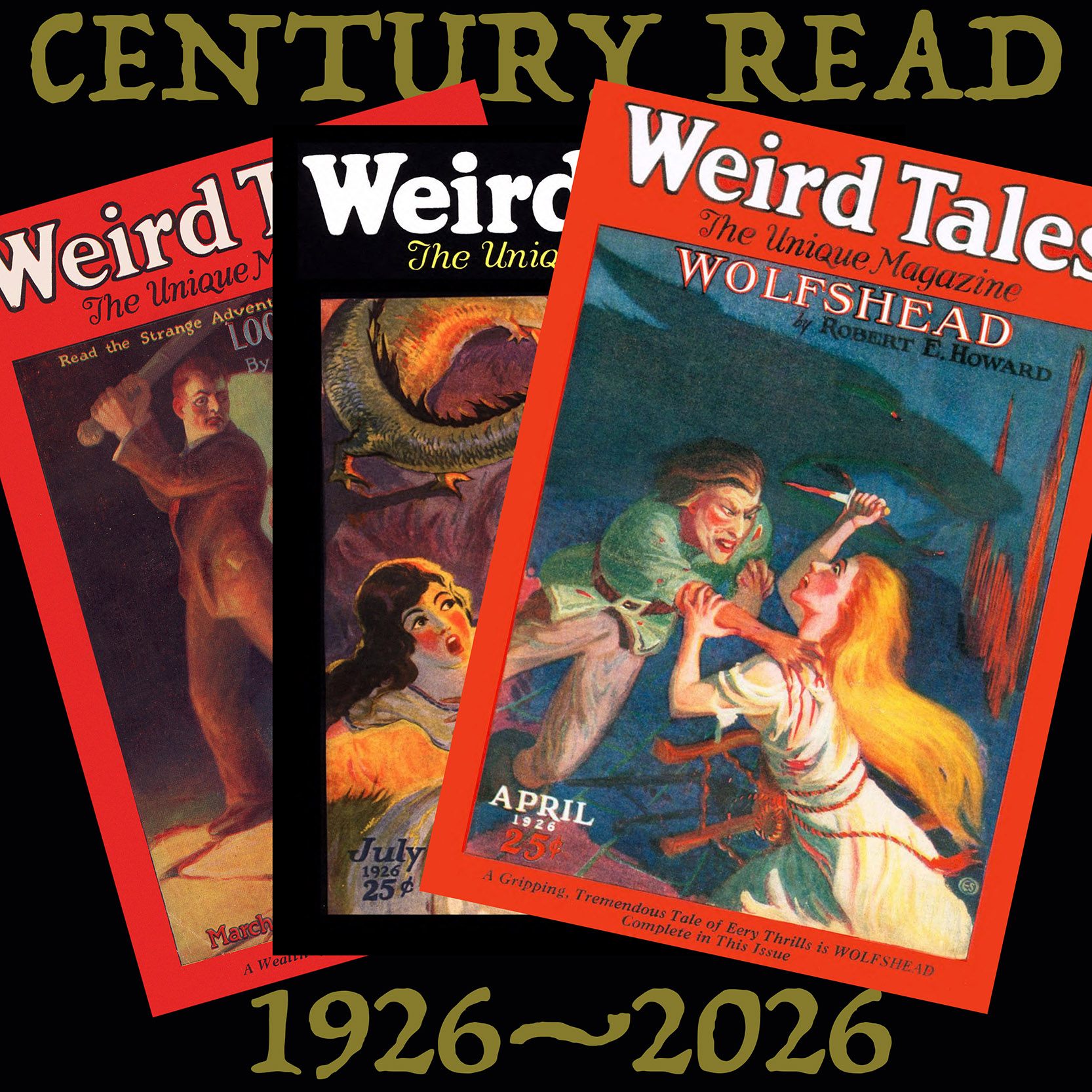 Artwork for Century Read: Weird Tales Magazine exactly 100 years ago!