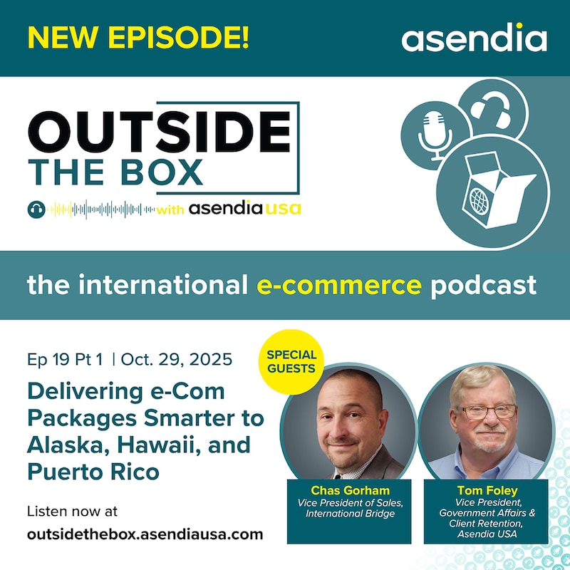 Artwork for podcast Outside the Box with Asendia USA: The International e-Commerce Podcast