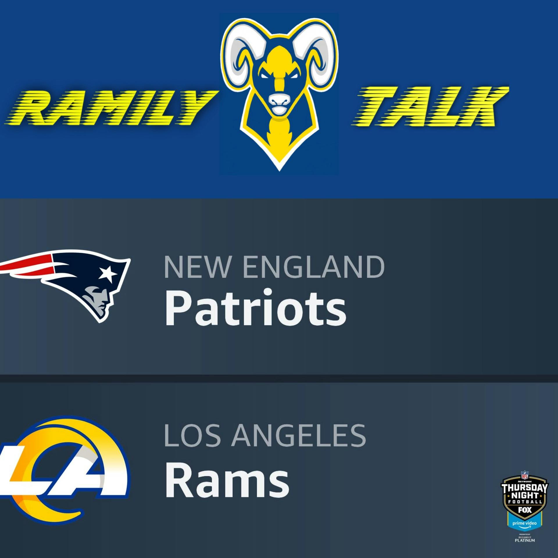 Thursday Night Showdown vs. New England episode artwork
