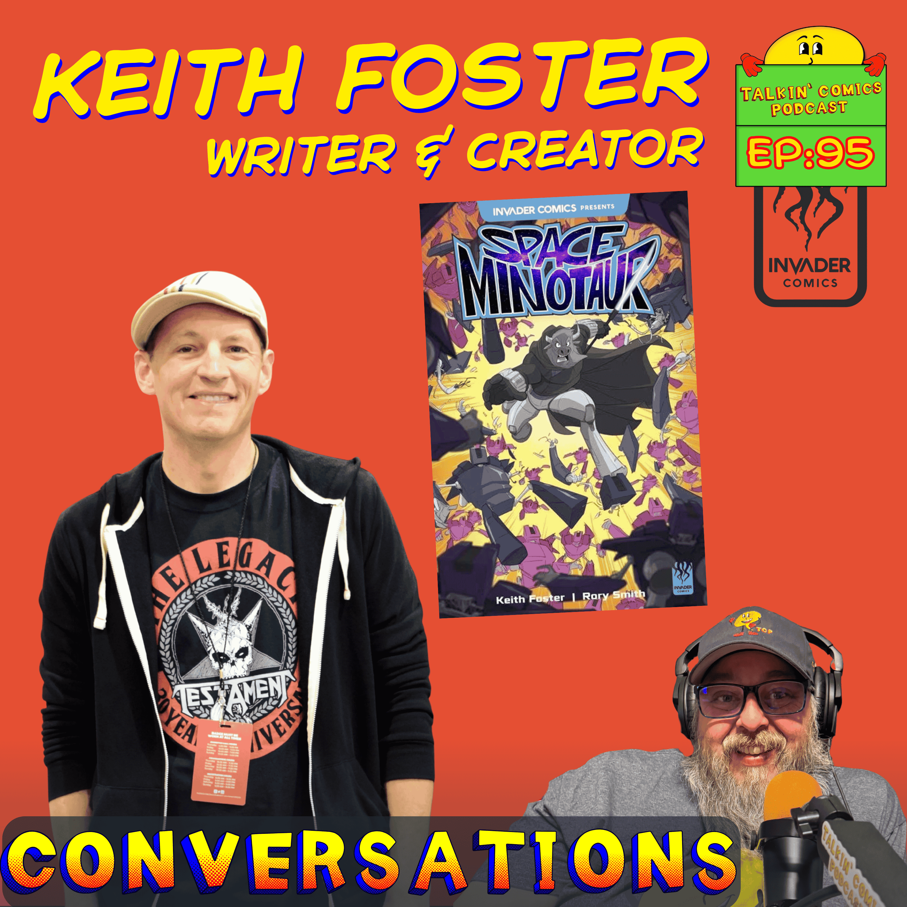 Behind the Scenes of Invader Comics + Space Minotaur with Keith Foster episode artwork