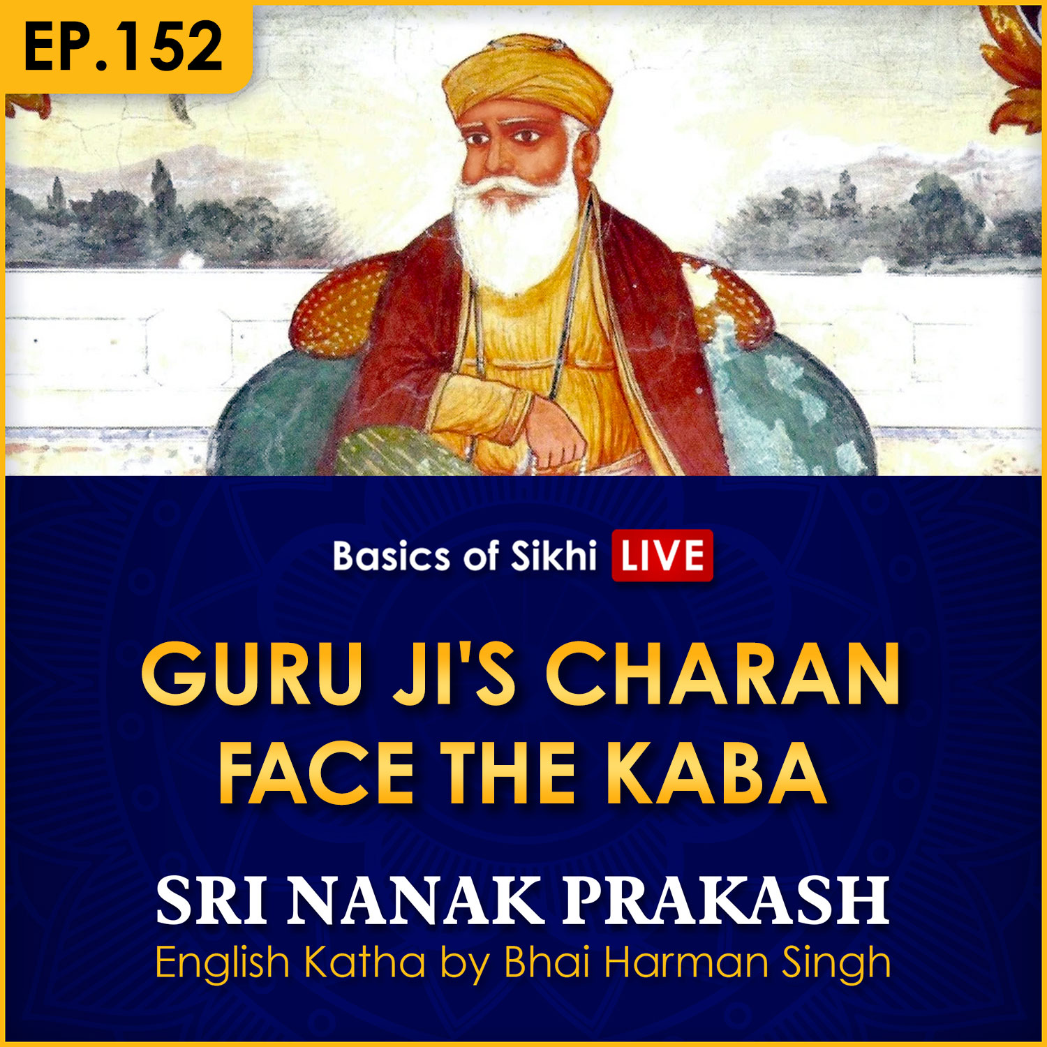 Guru Ji's Charan Face the Kaba