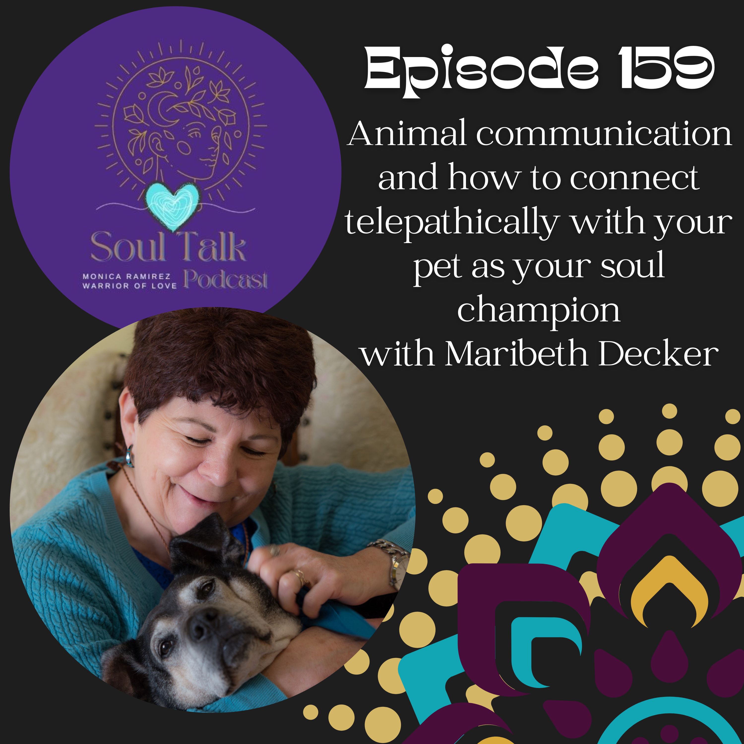 The Soul Talk Episode 159: Animal communication and how to connect telepathically with your pet as your soul champion with Maribeth Decker
