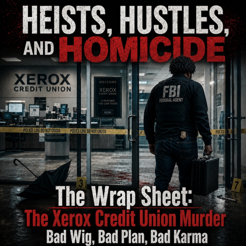 Artwork for podcast Heists, Hustles, and Homicide