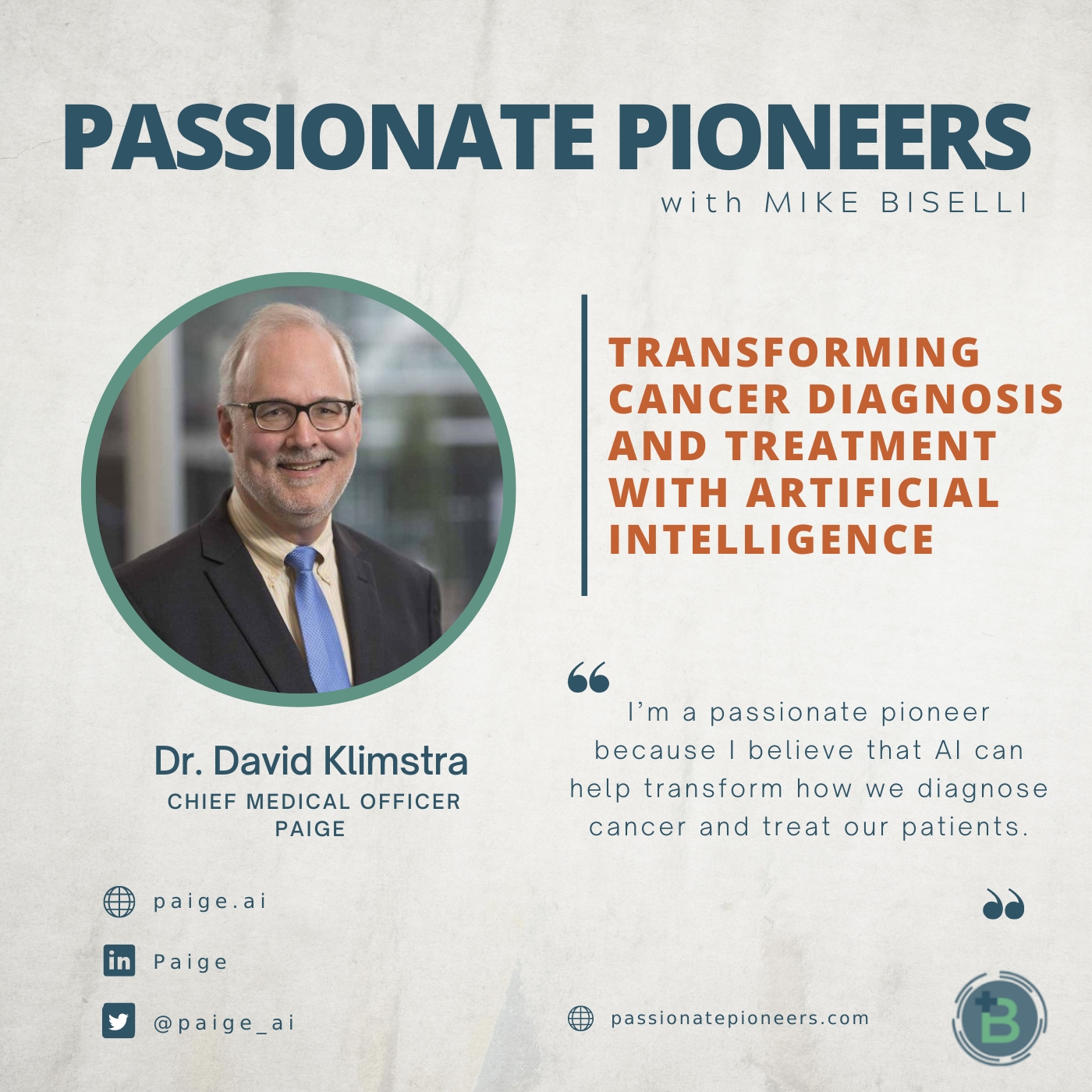 Transforming Cancer Diagnosis and Treatment with Artificial Intelligence with Dr. David Klimstra