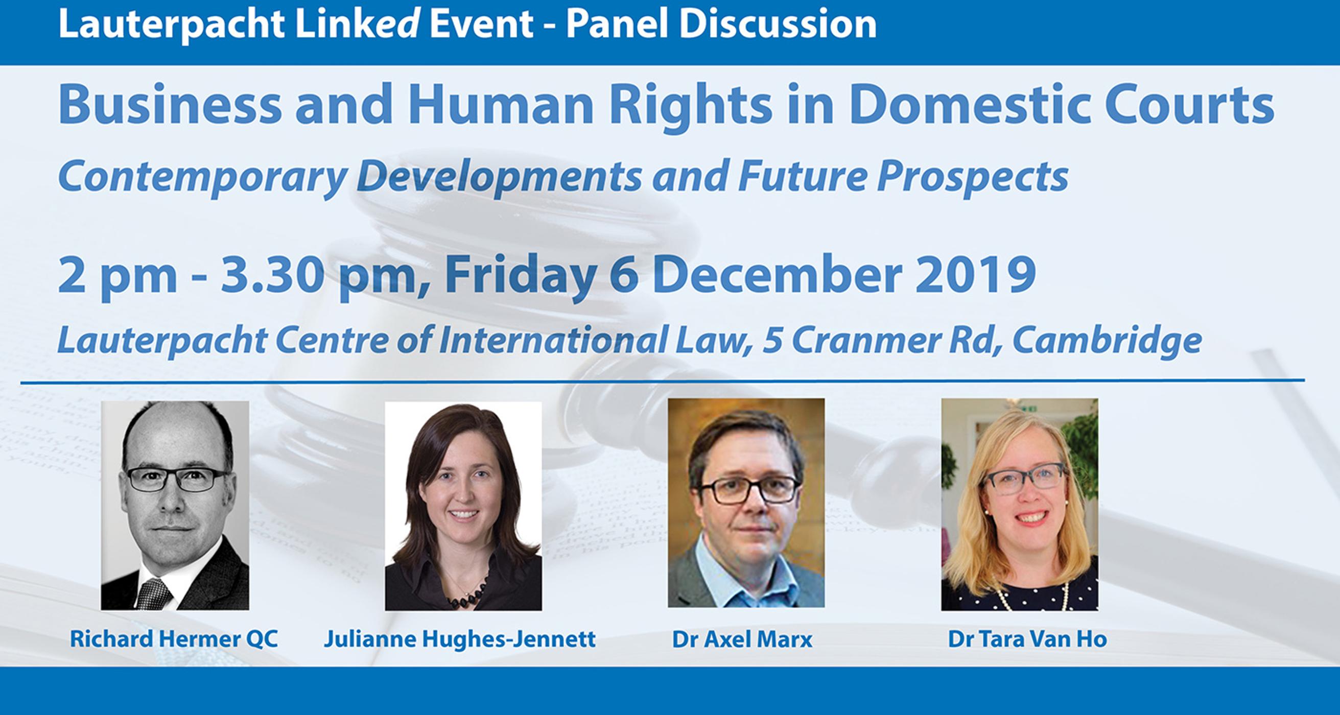 LCIL Panel Discussion: 'Business and Human Rights in Domestic Courts - Contemporary Developments and Future Prospects' episode artwork