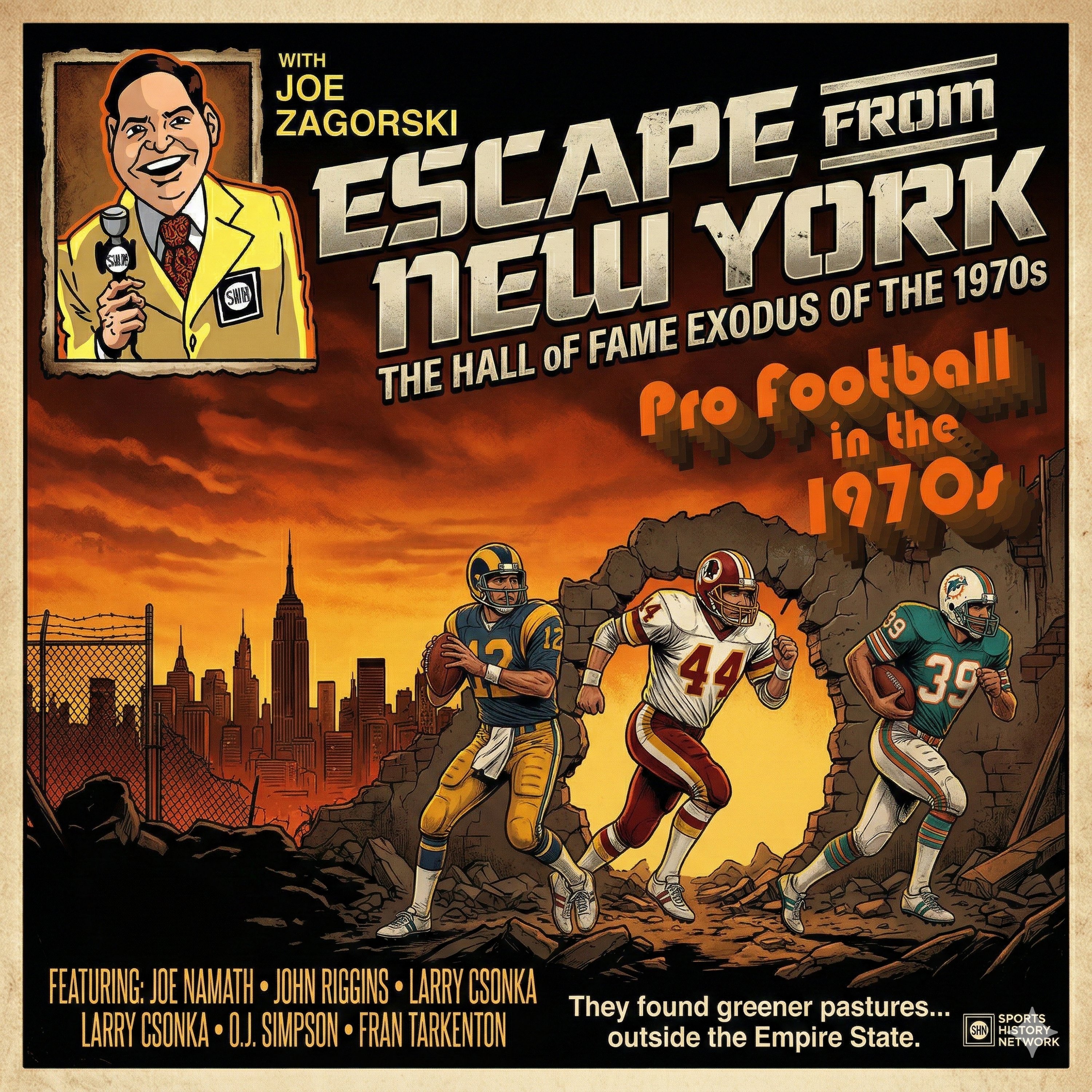 The Escape from New York for Hall of Famers During the 1970s episode artwork