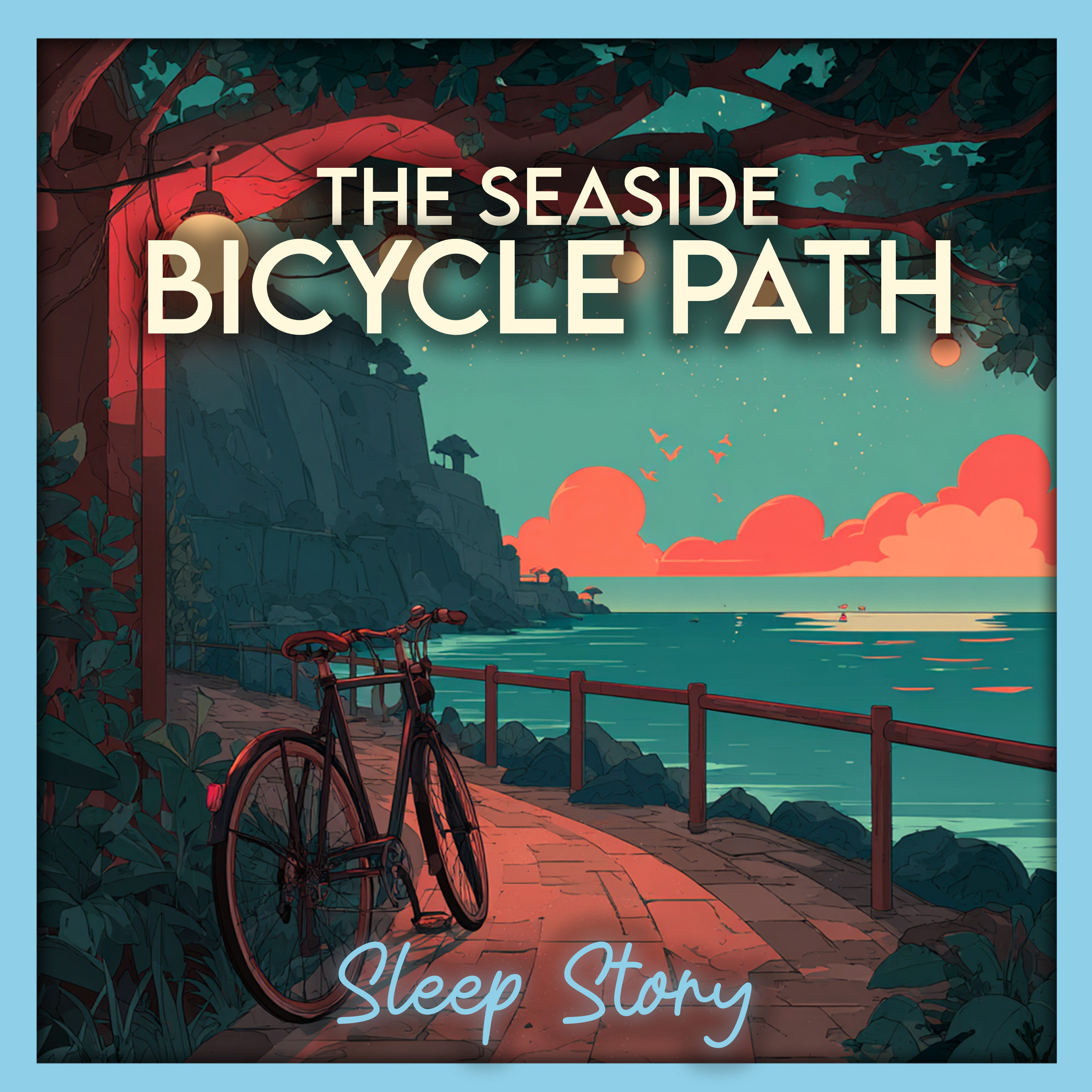 Sleep Story for Adults | A Seaside Bicycle Path at Night — Cozy Bedtime Story with Ocean Sounds, Gentle ASMR, and Deep Sleep Relaxation