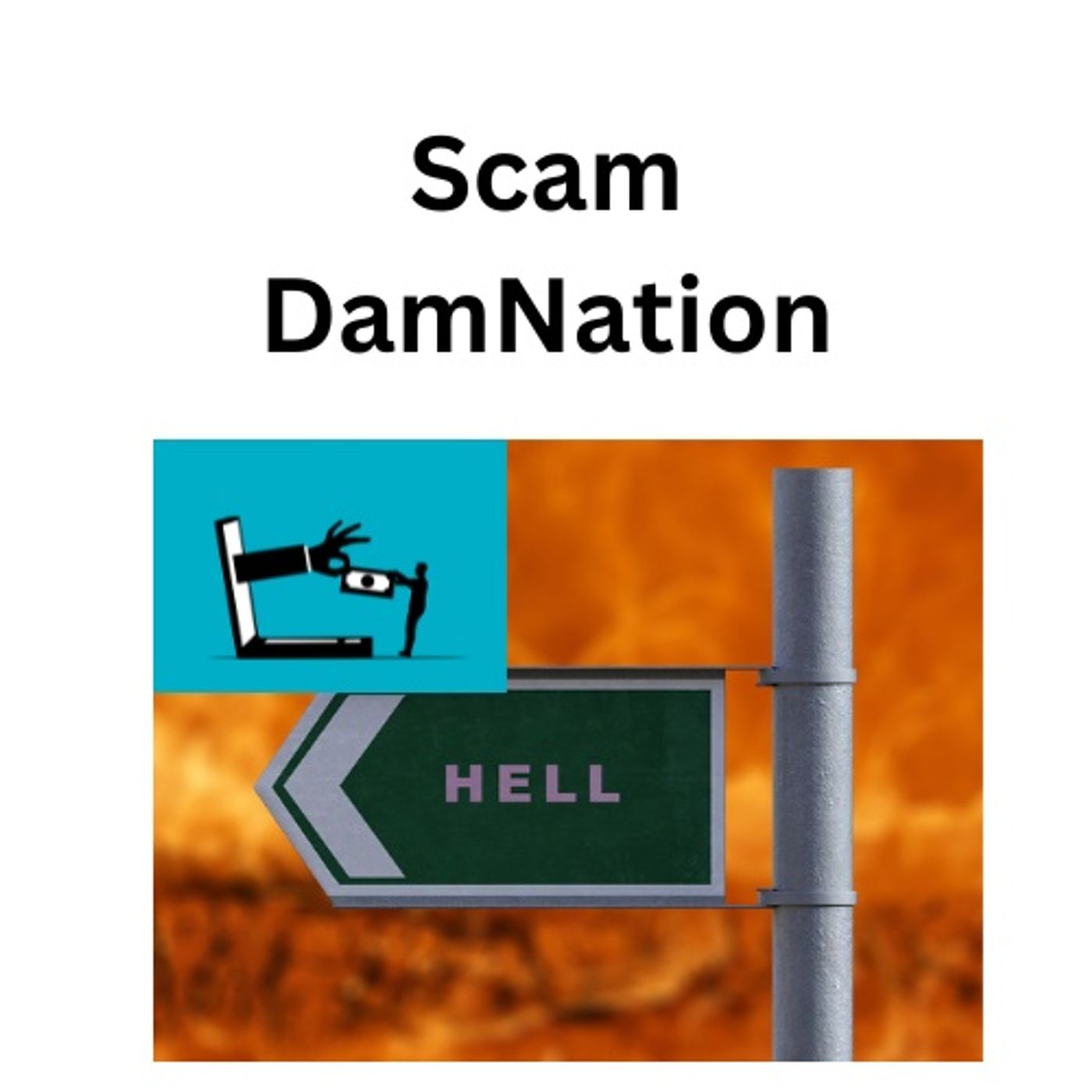 Scam DamNation The Great God Blue episode artwork