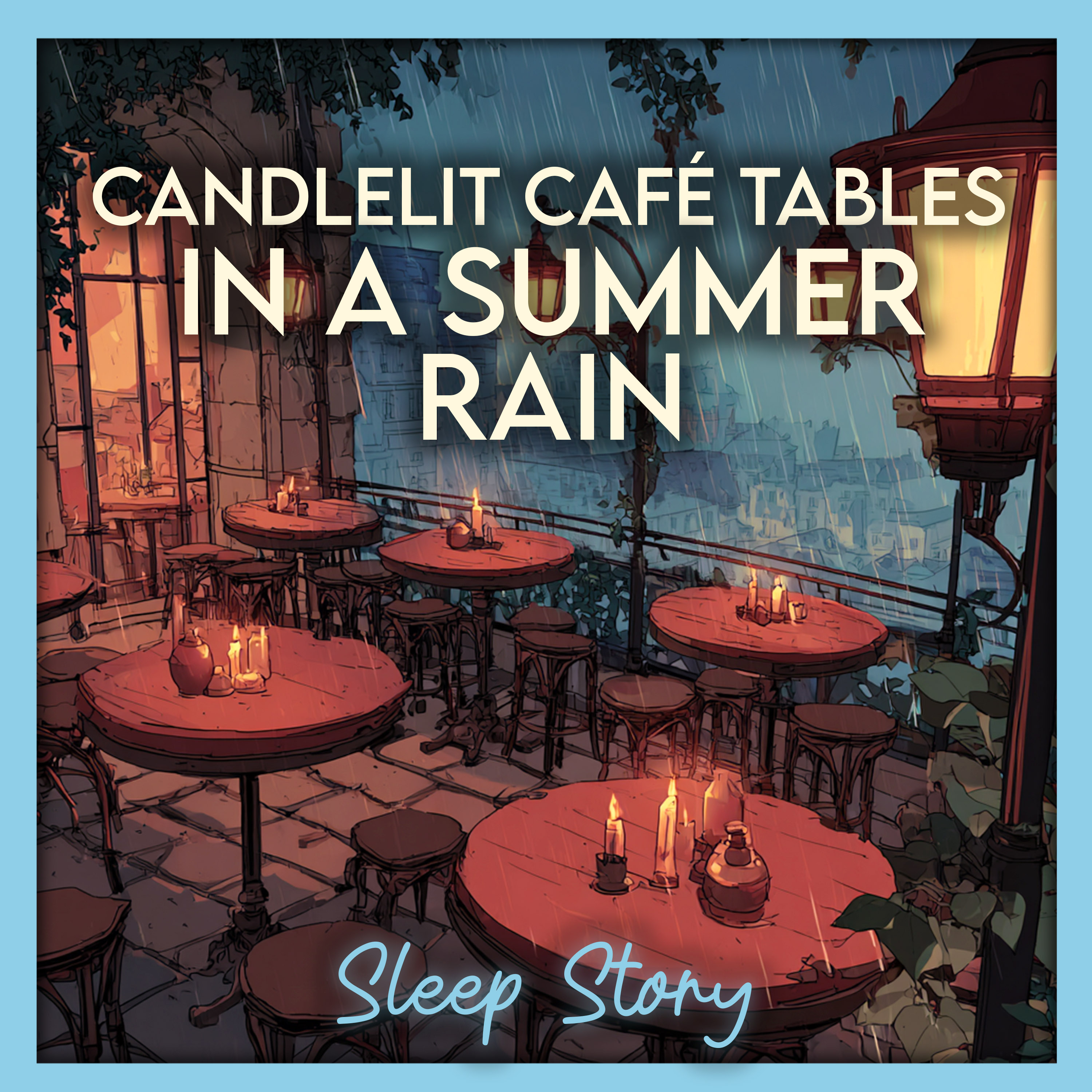 Guided Sleep Story for Deep Relaxation | A Rainy Night at the Candlelit Café | Cozy Sleep Story for Adults