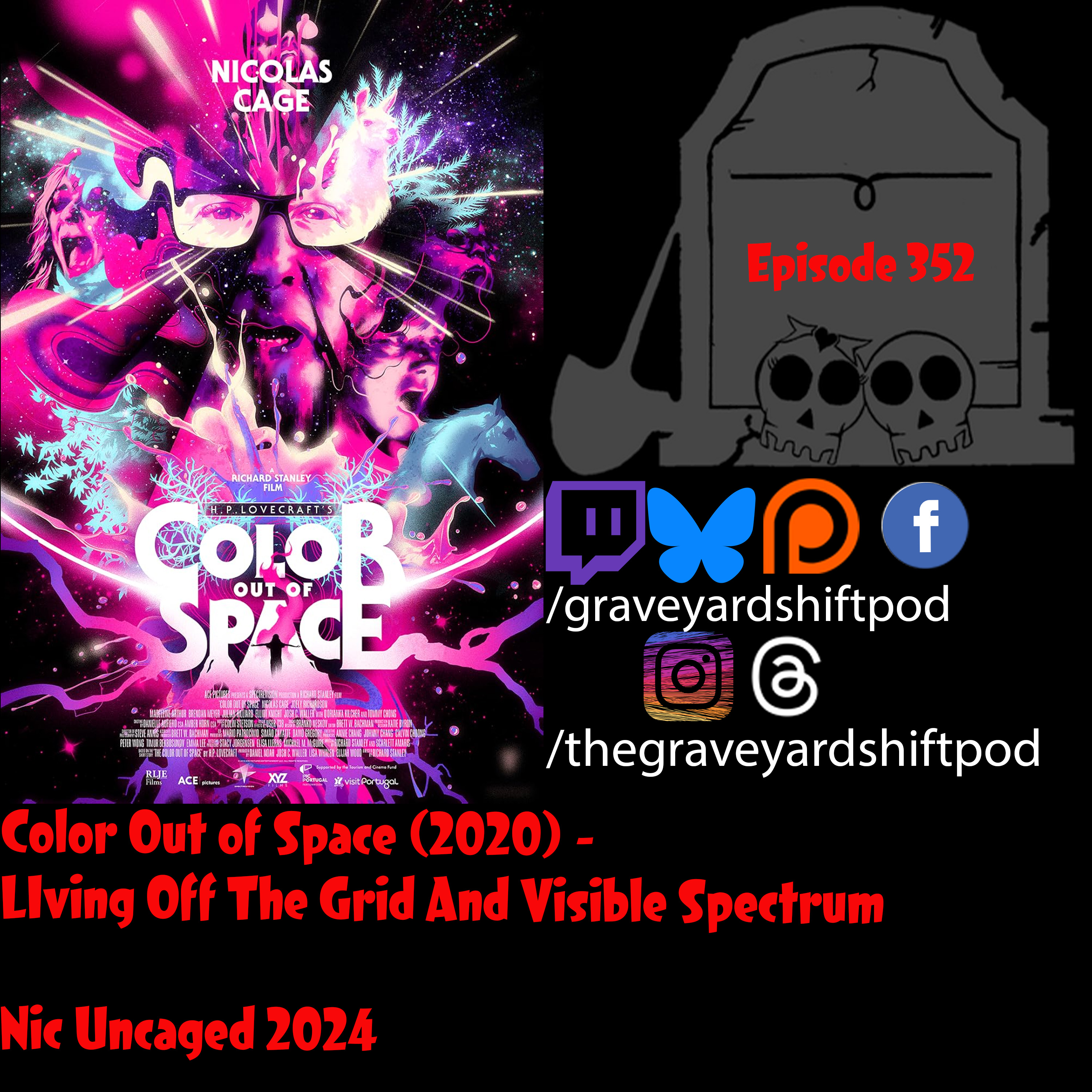 Color Out of Space (2020) - Living off the Grid and Visible Spectrum - Nic Uncaged 2024 episode artwork