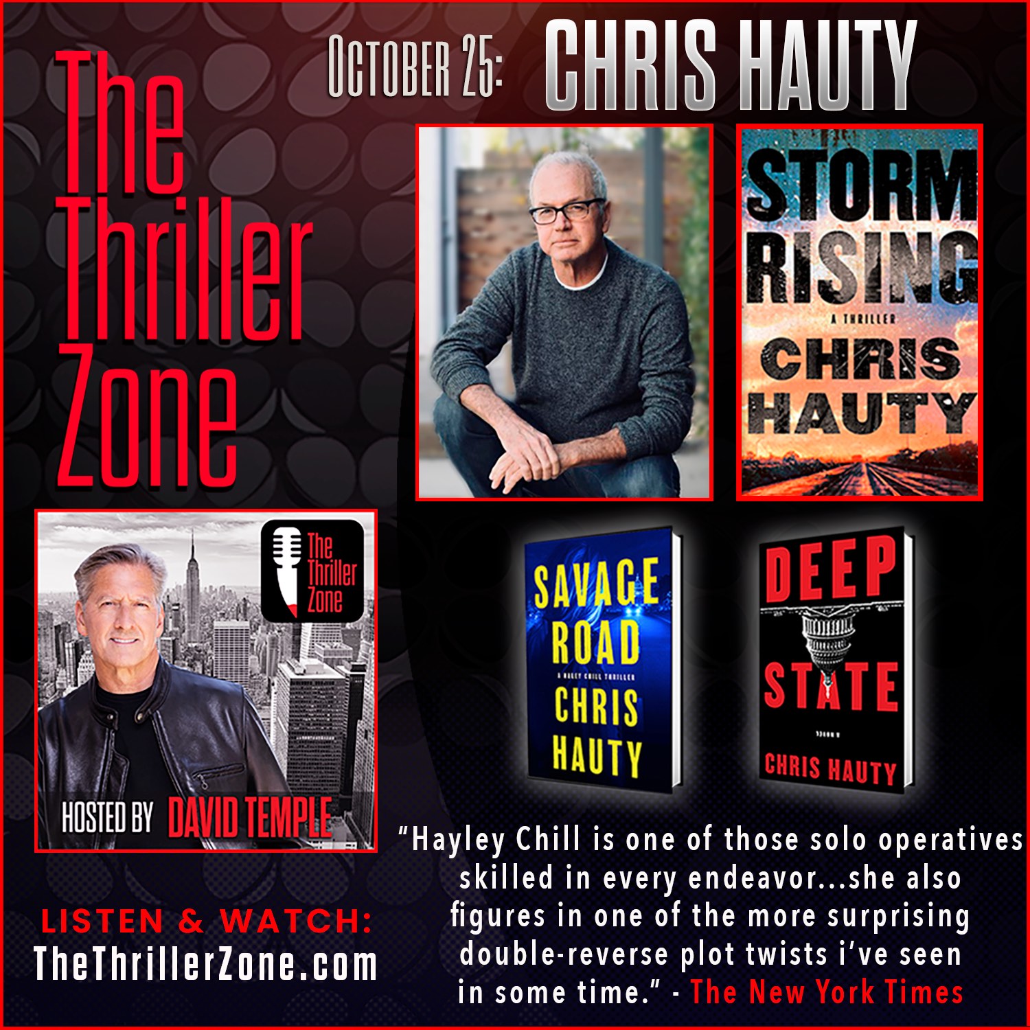 Chris Hauty, Thriller Author and Screenplay Writer Image