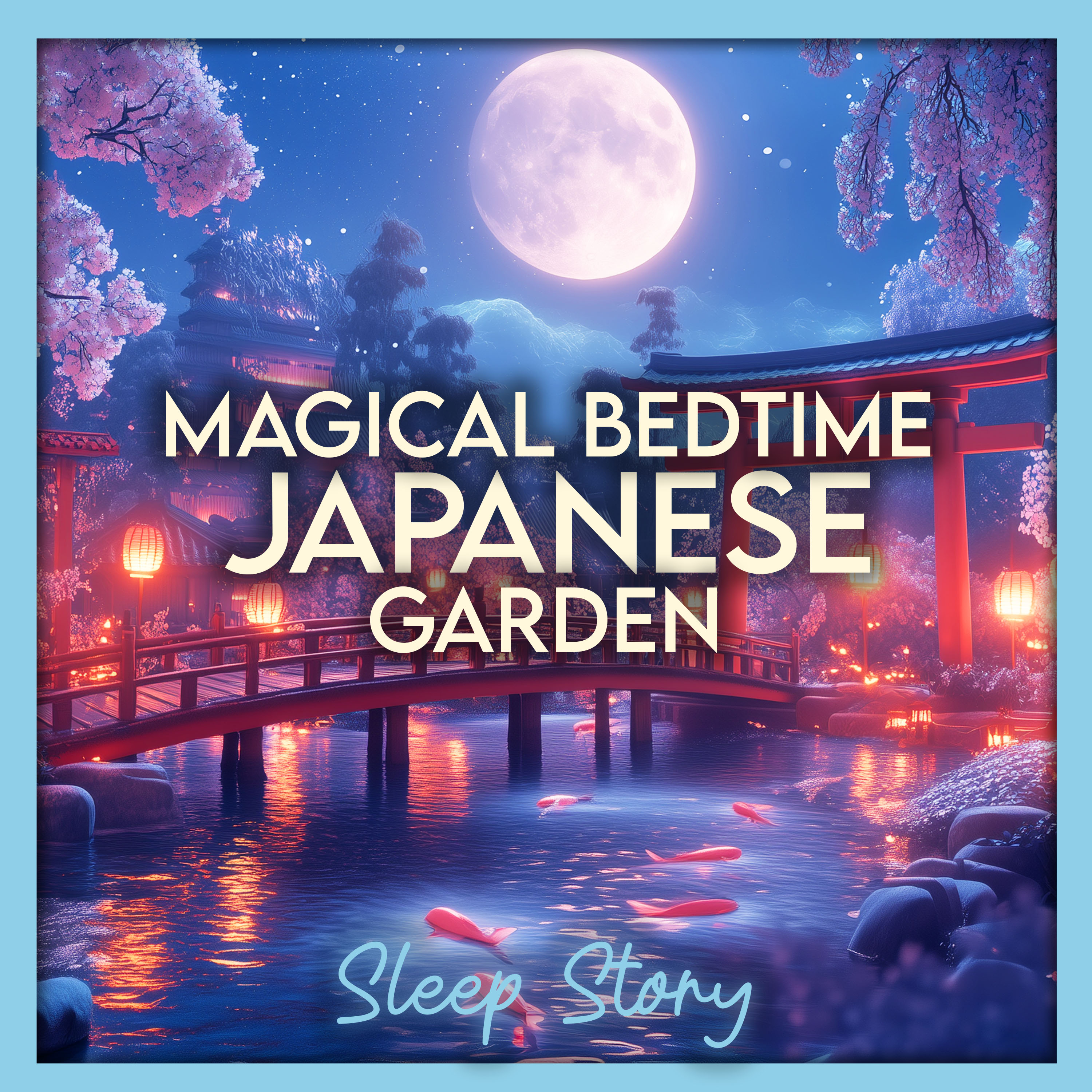 Under the Wisteria: A Moonlit Japanese Garden