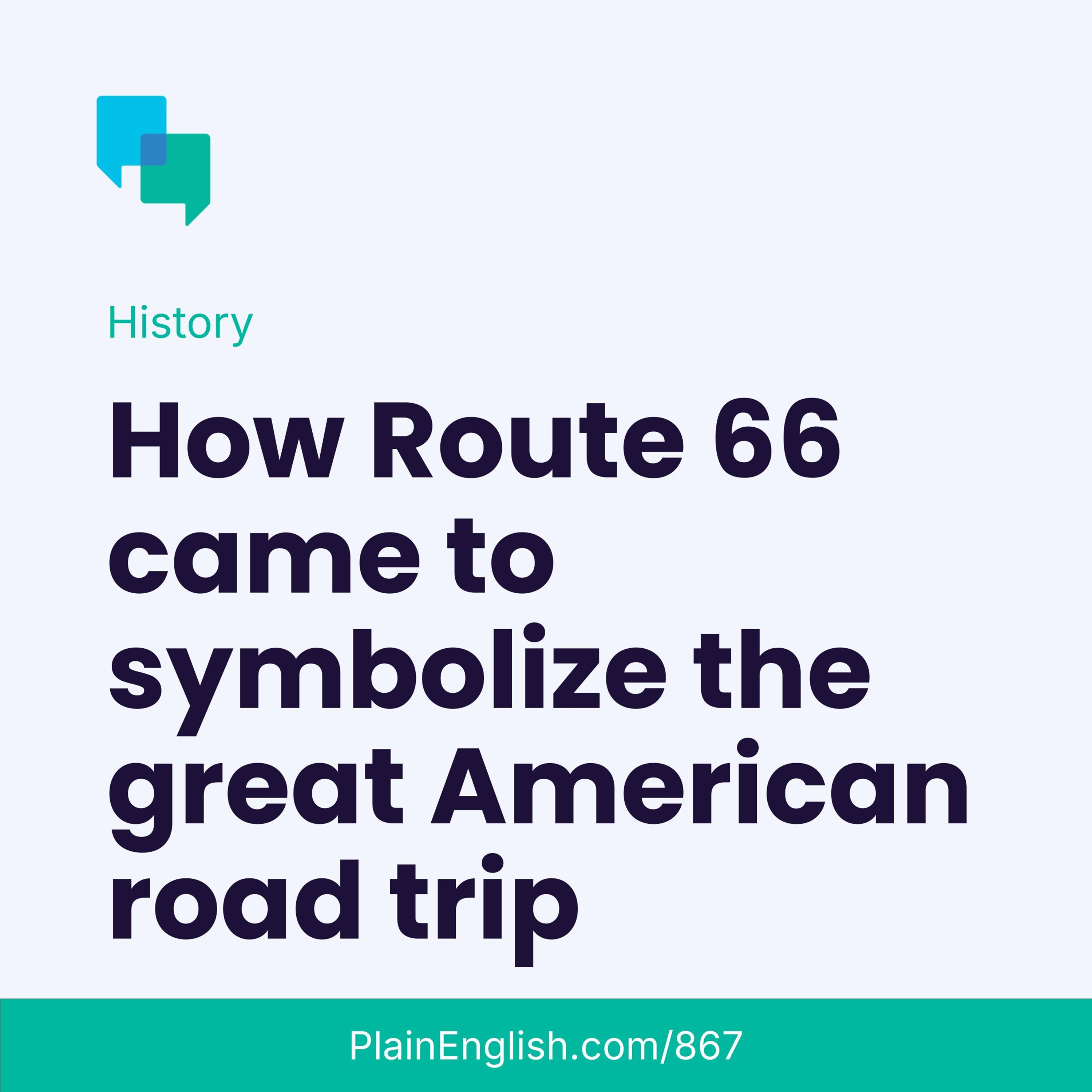 Route 66 and the classic American road trip episode artwork