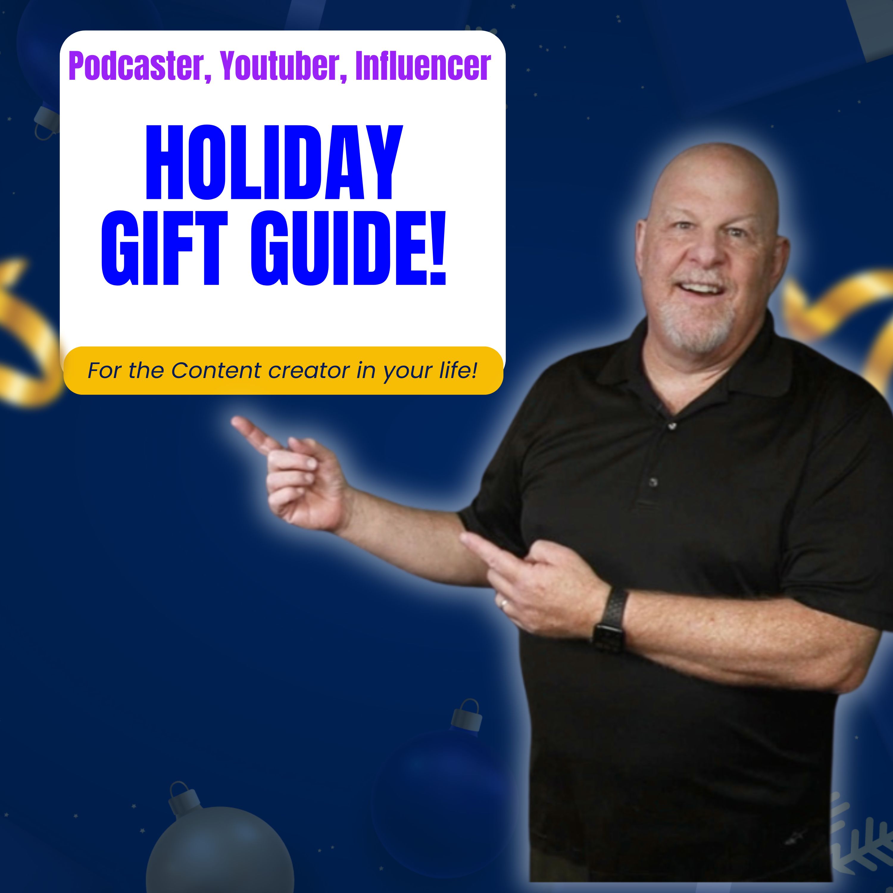 What to get the creator in your life.  Holiday Gift Guide for podcasters, youtubers and influencers.