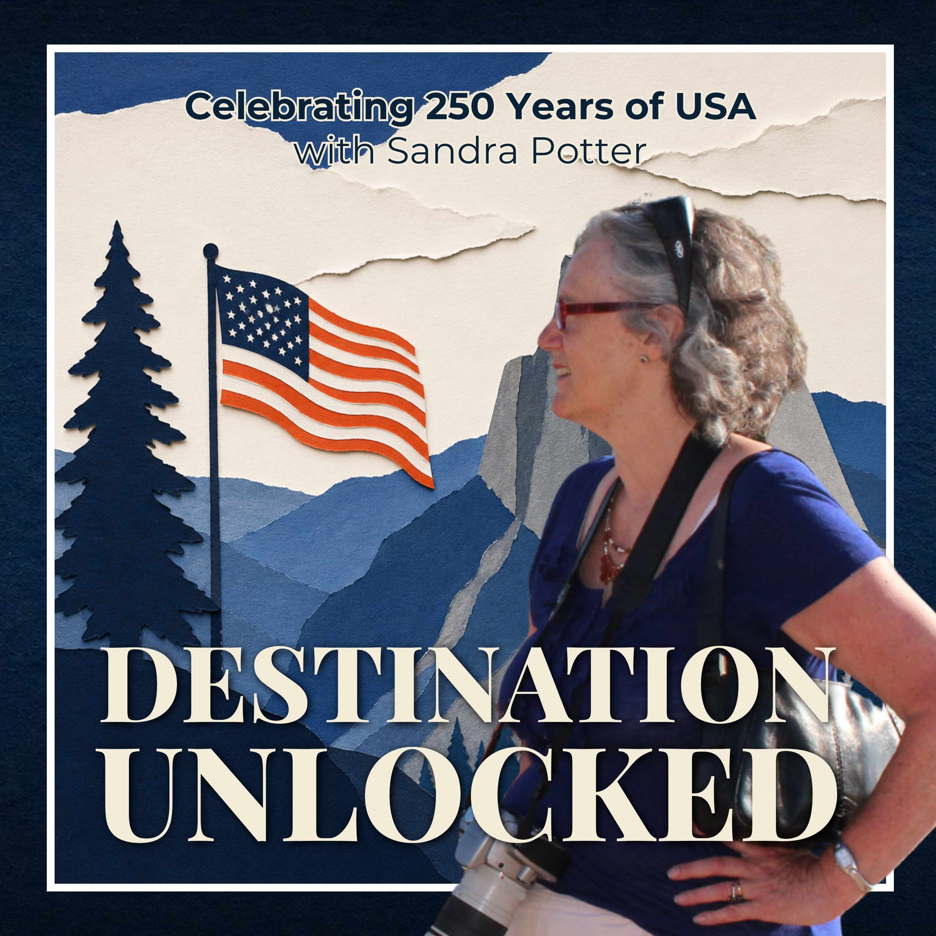 Celebrating 250 years of the USA with Sandra Potter episode artwork