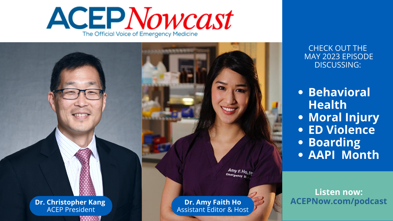 May 2023: ACEP President Dr. Chris Kang Discusses Mental Health Progress, AAPI Heritage Month episode artwork