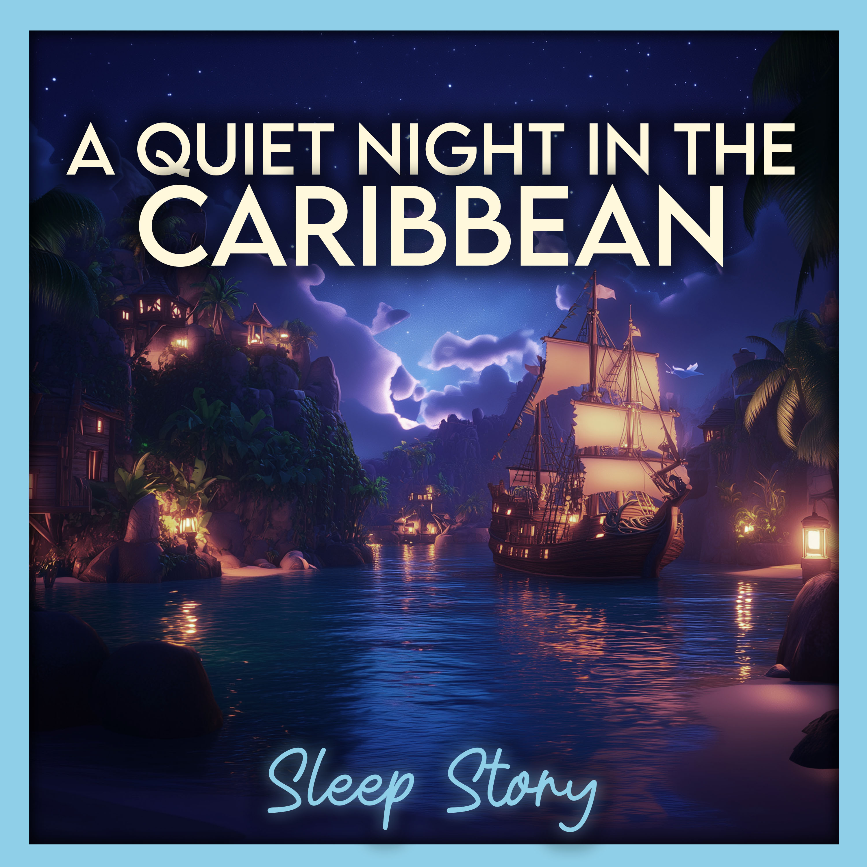 Pirate Ship at Anchor: A Quiet Caribbean Night
