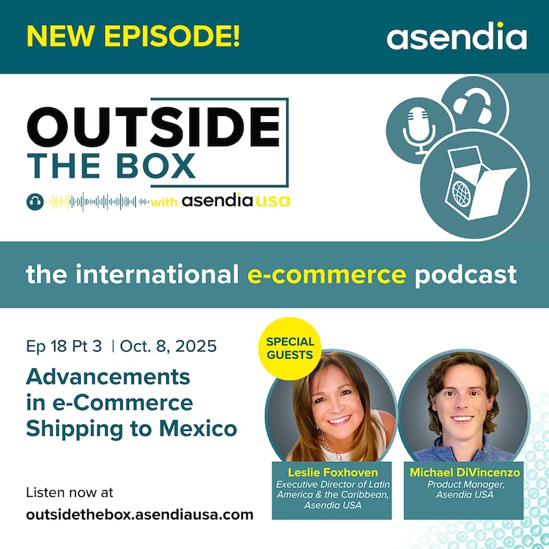 Artwork for podcast Outside the Box with Asendia USA: The International e-Commerce Podcast