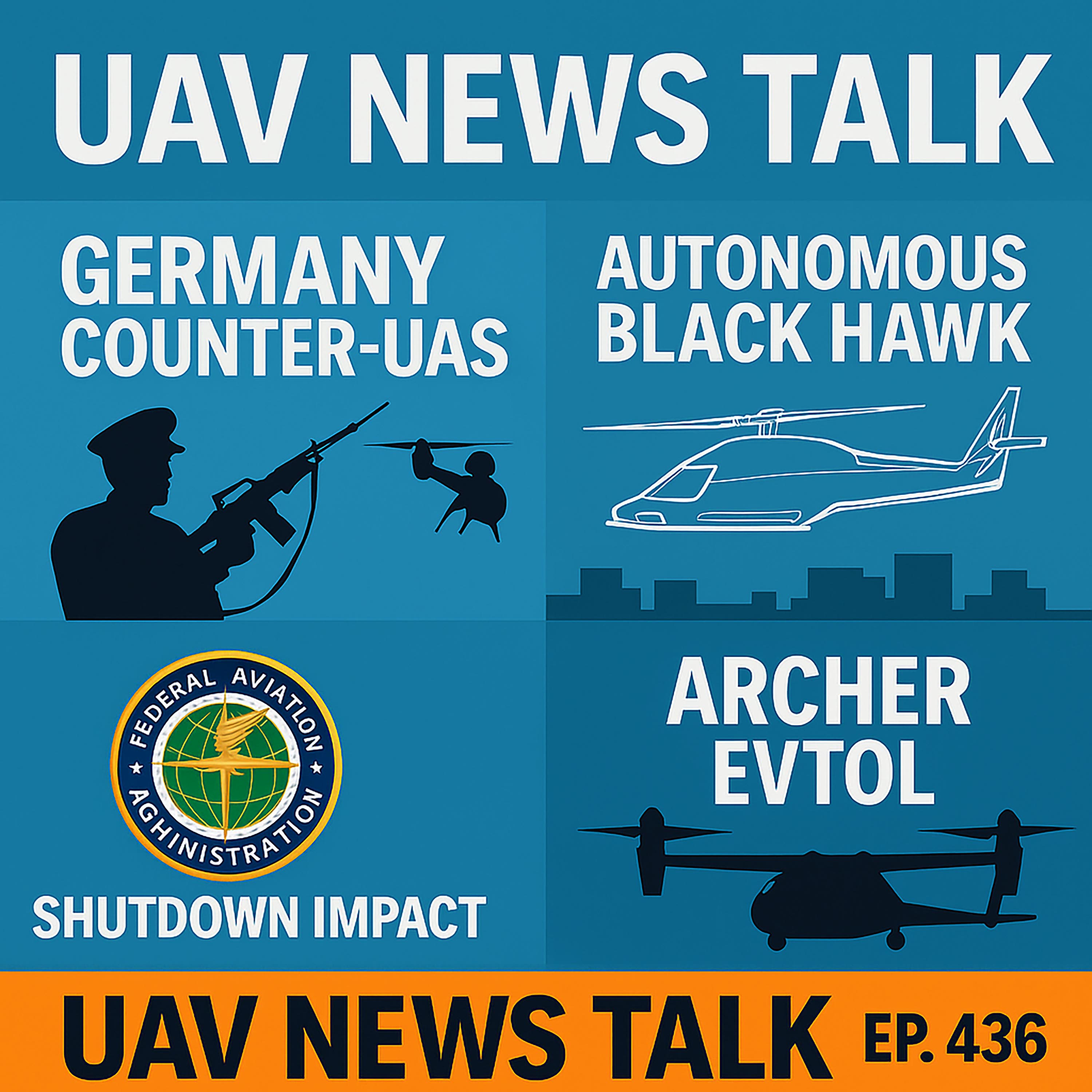 Germany’s Drone Crackdown, Sikorsky’s Autonomous Black Hawk, and FAA Shutdown Fallout — UAV News Talk 436