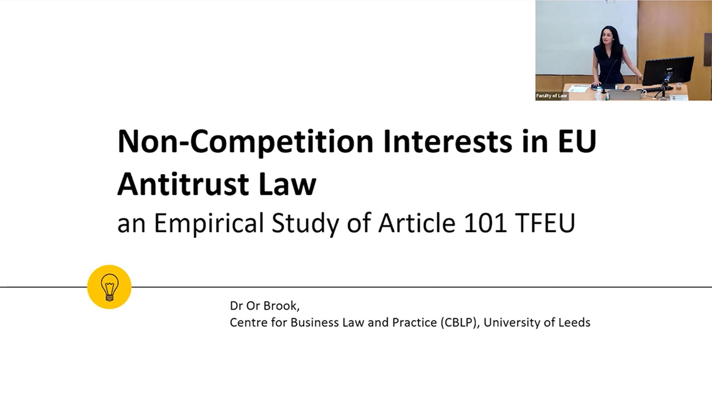 'Non-Competition Interests in EU Antitrust Law: An Empirical Study of Article 101 TFEU': CELS Seminar (audio) episode artwork