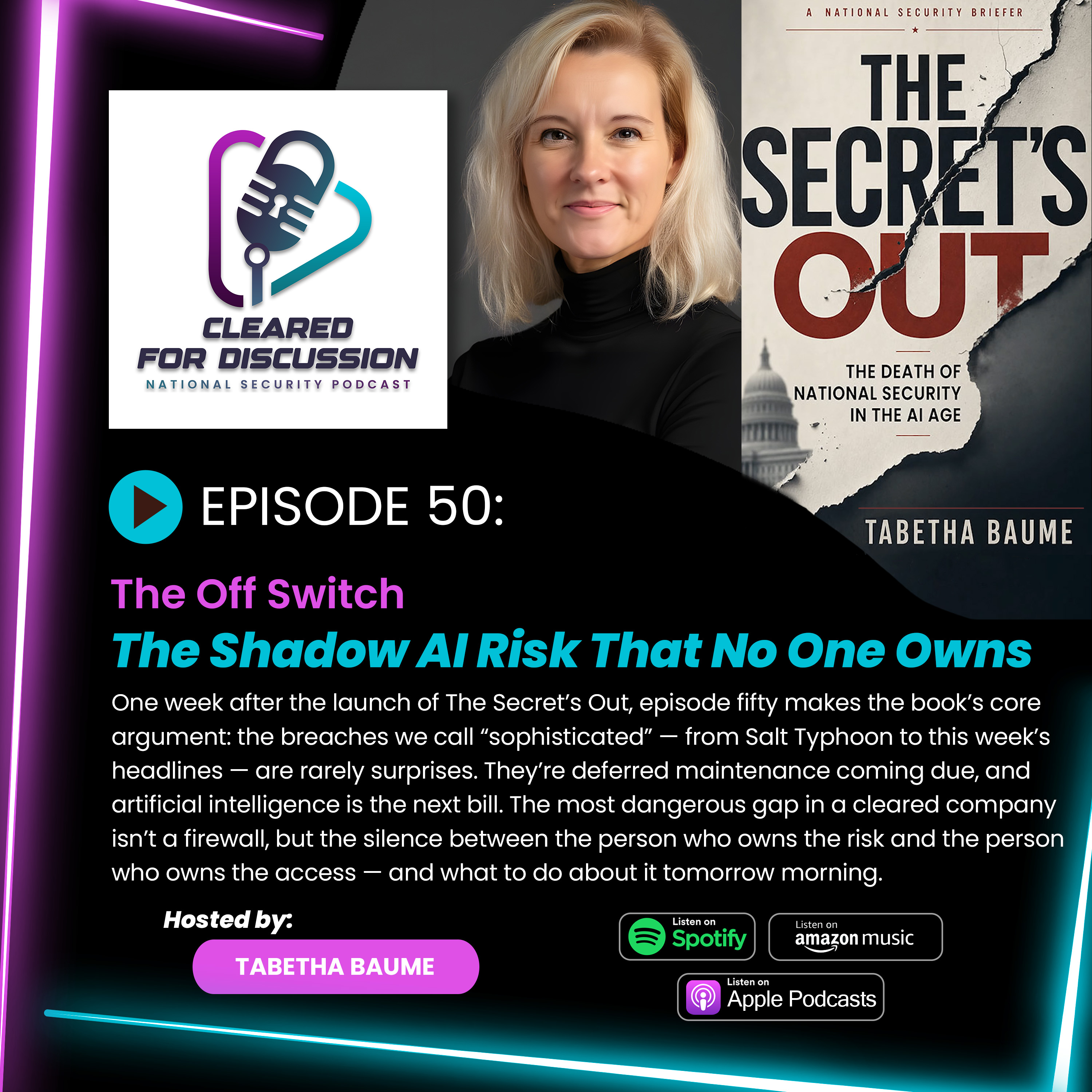Cleared for Discussion Podcast  |  Episode 50  |  The Off Switch episode artwork