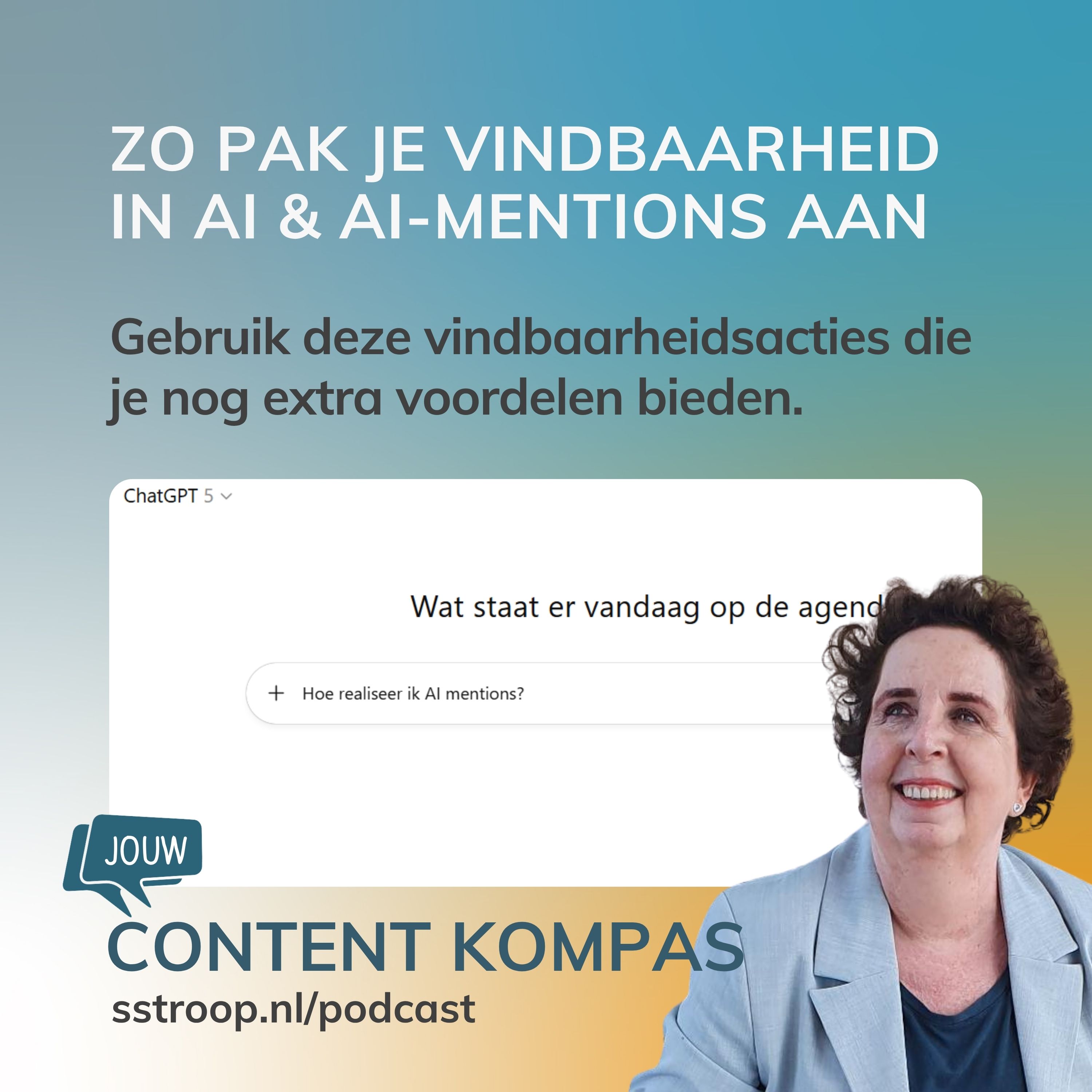 Zo pak je AI-vindbaarheid en AI-mentions slim aan én creëer je extra voordelen episode artwork