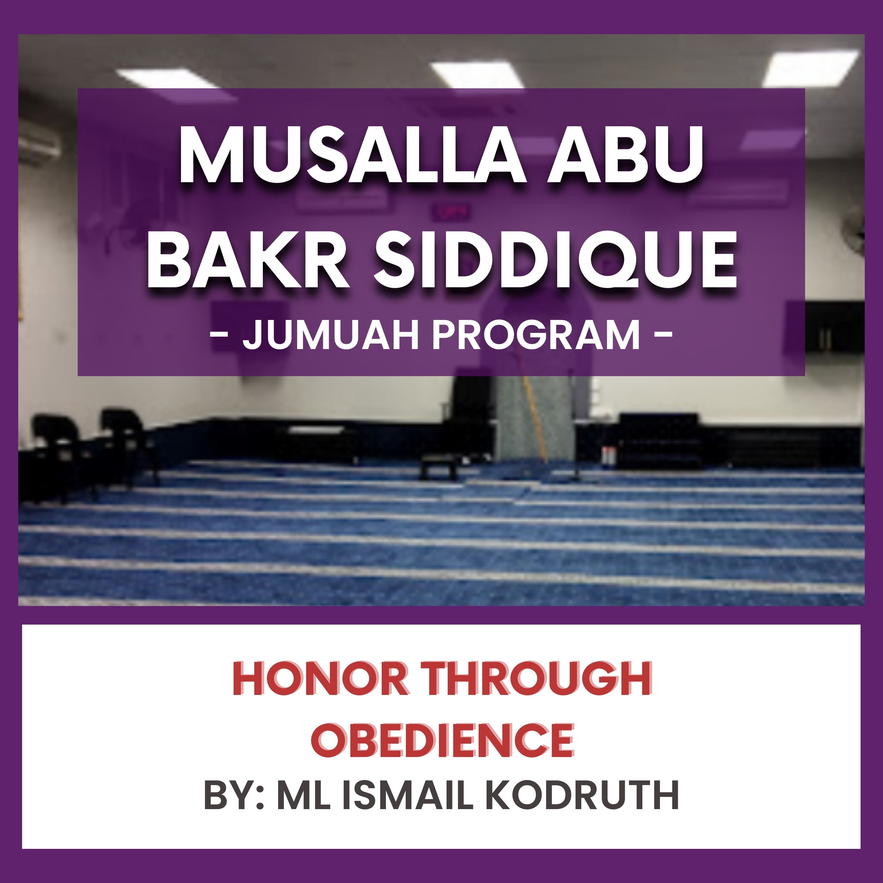 Honor Through Obedience by ML Ismail Kodruth episode artwork