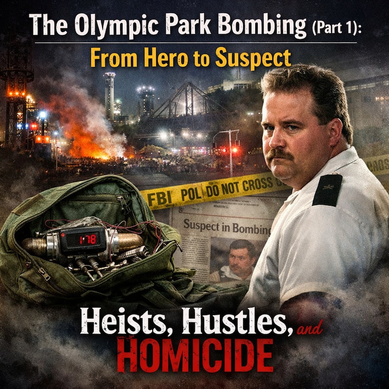 Artwork for podcast Heists, Hustles, and Homicide