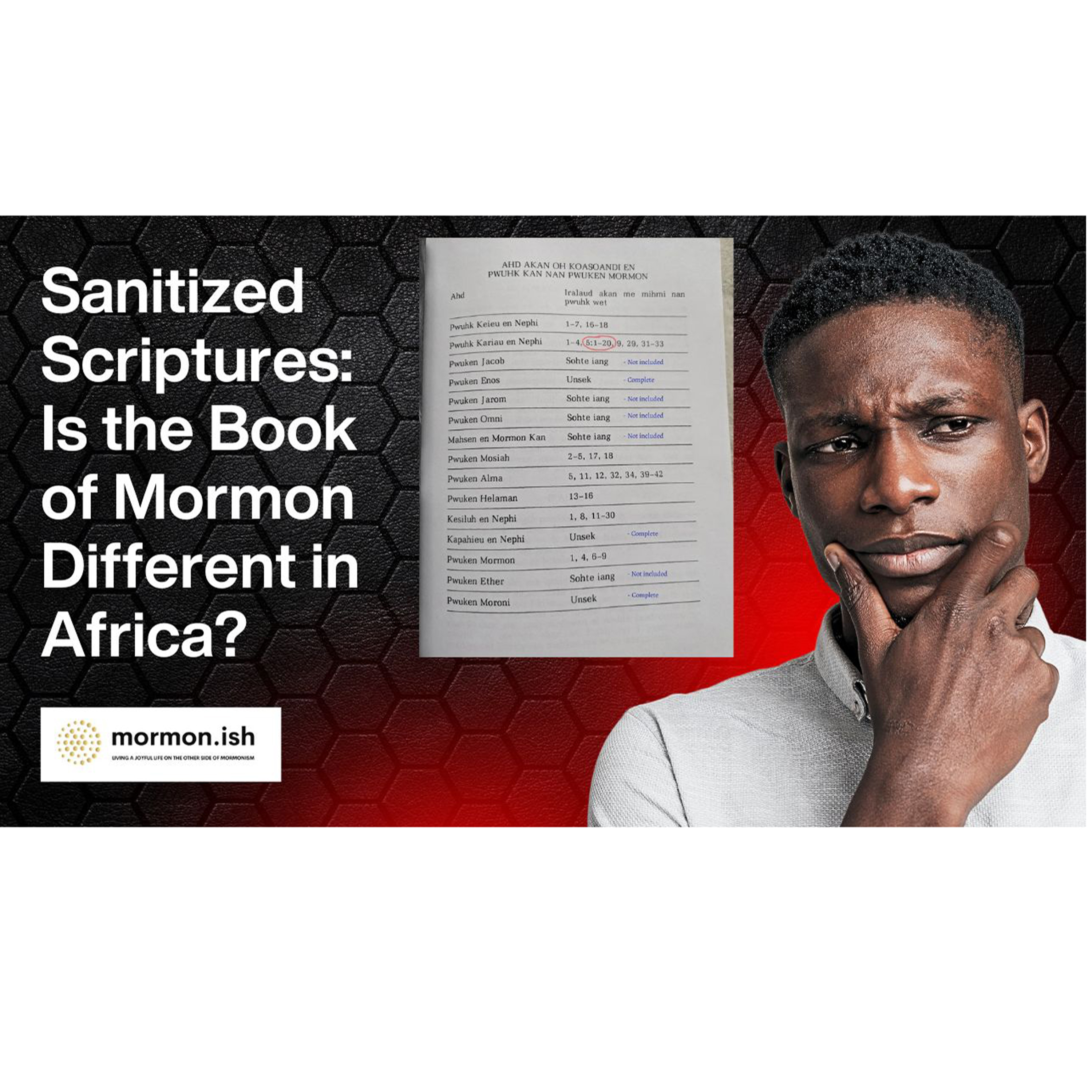 Ep266: Sanitized Scriptures: Is The Book of Mormon Different In Africa?