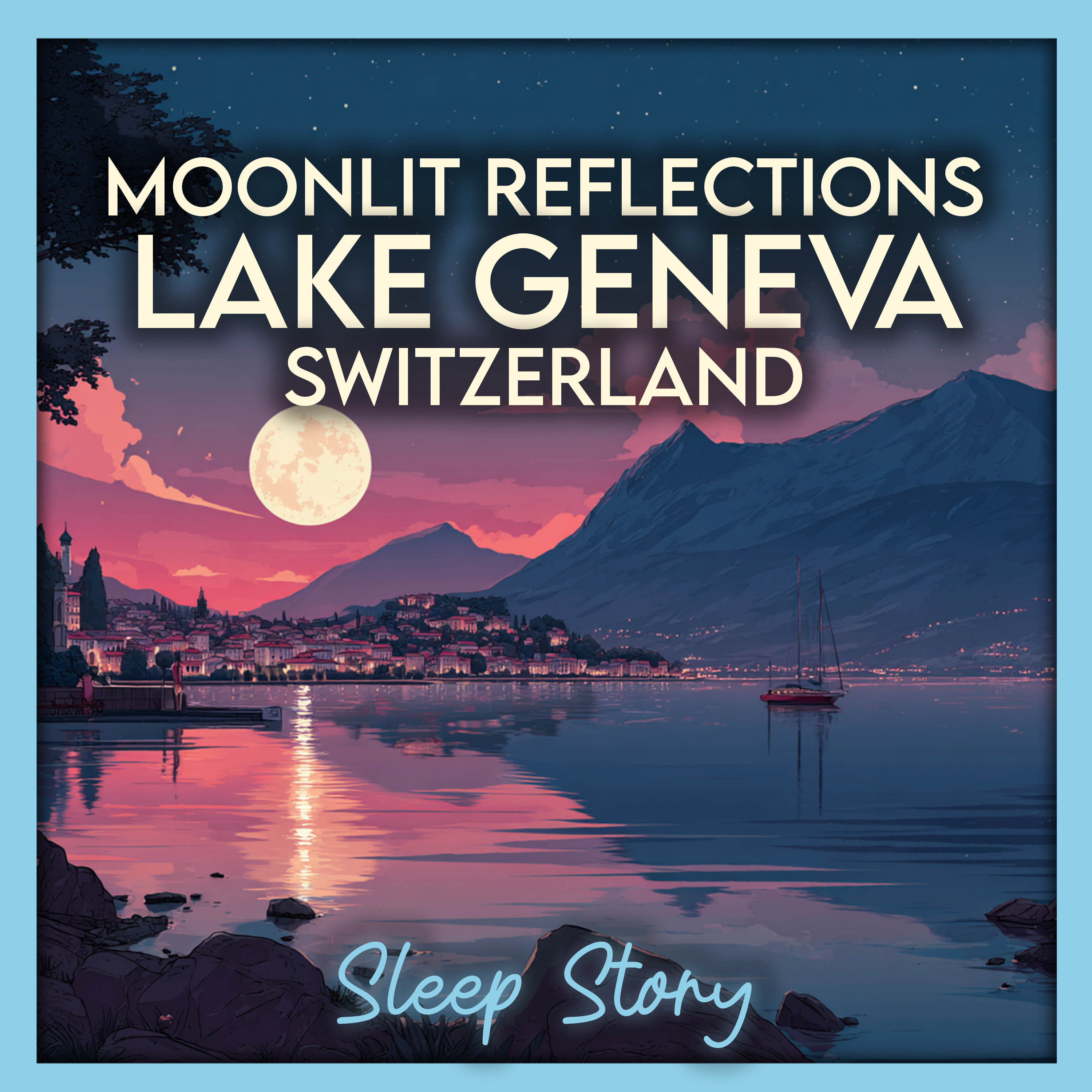 Moonlit Shores of Lake Geneva 🌙 | A Peaceful Bedtime Story for Deep Sleep