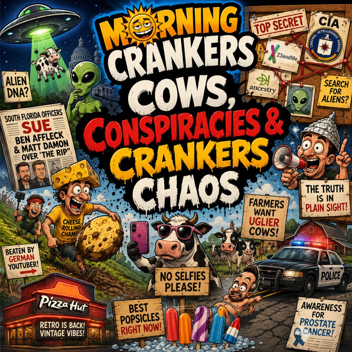179: Cows, Conspiracies & Crankers Chaos episode artwork
