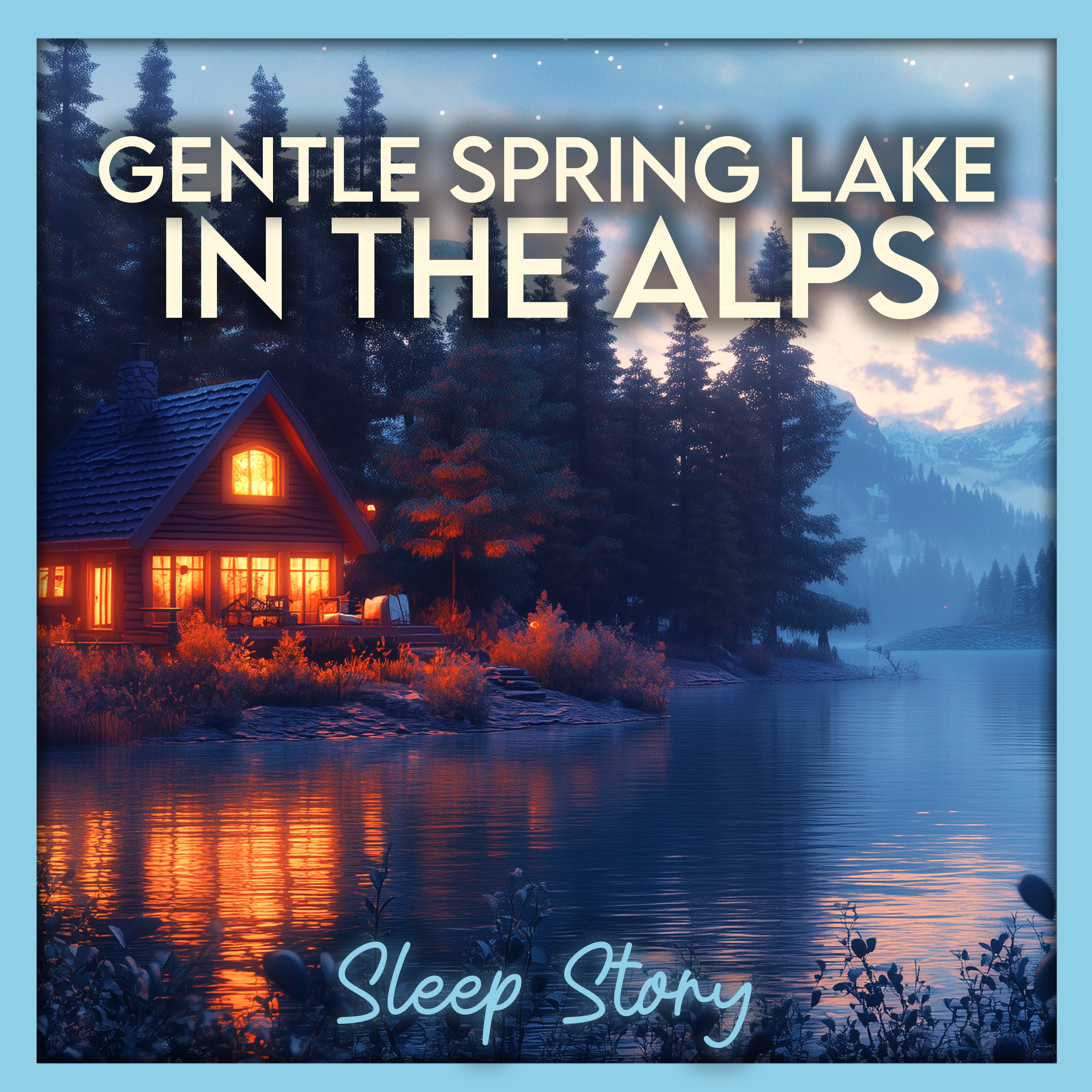 The Tranquil Waves of a Gentle Spring Lake in the Alps