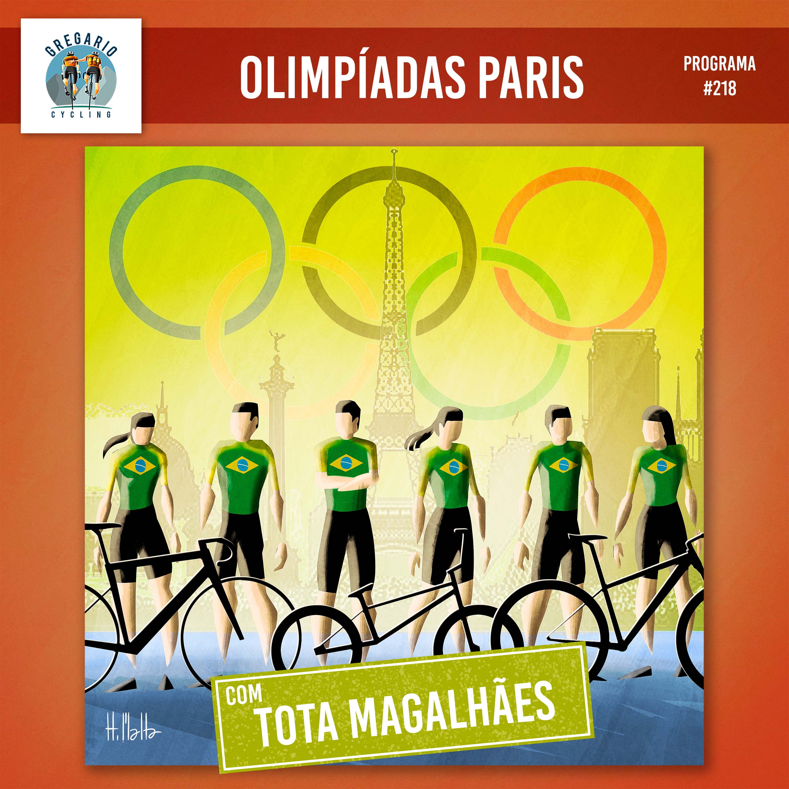 Episódio 218d - Olimpíadas Paris - Estrada, com Tota Magalhães