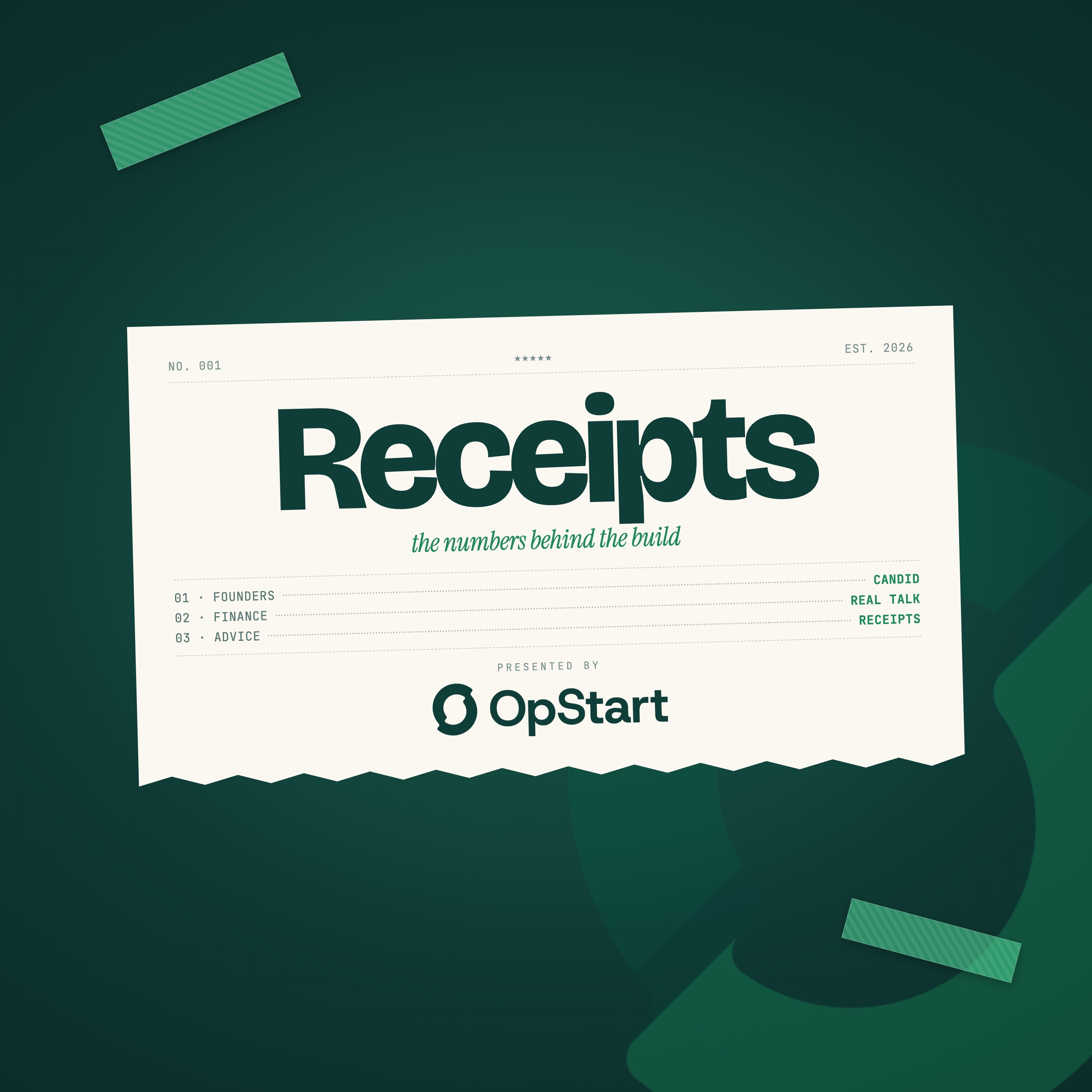 Receipts by OpStart