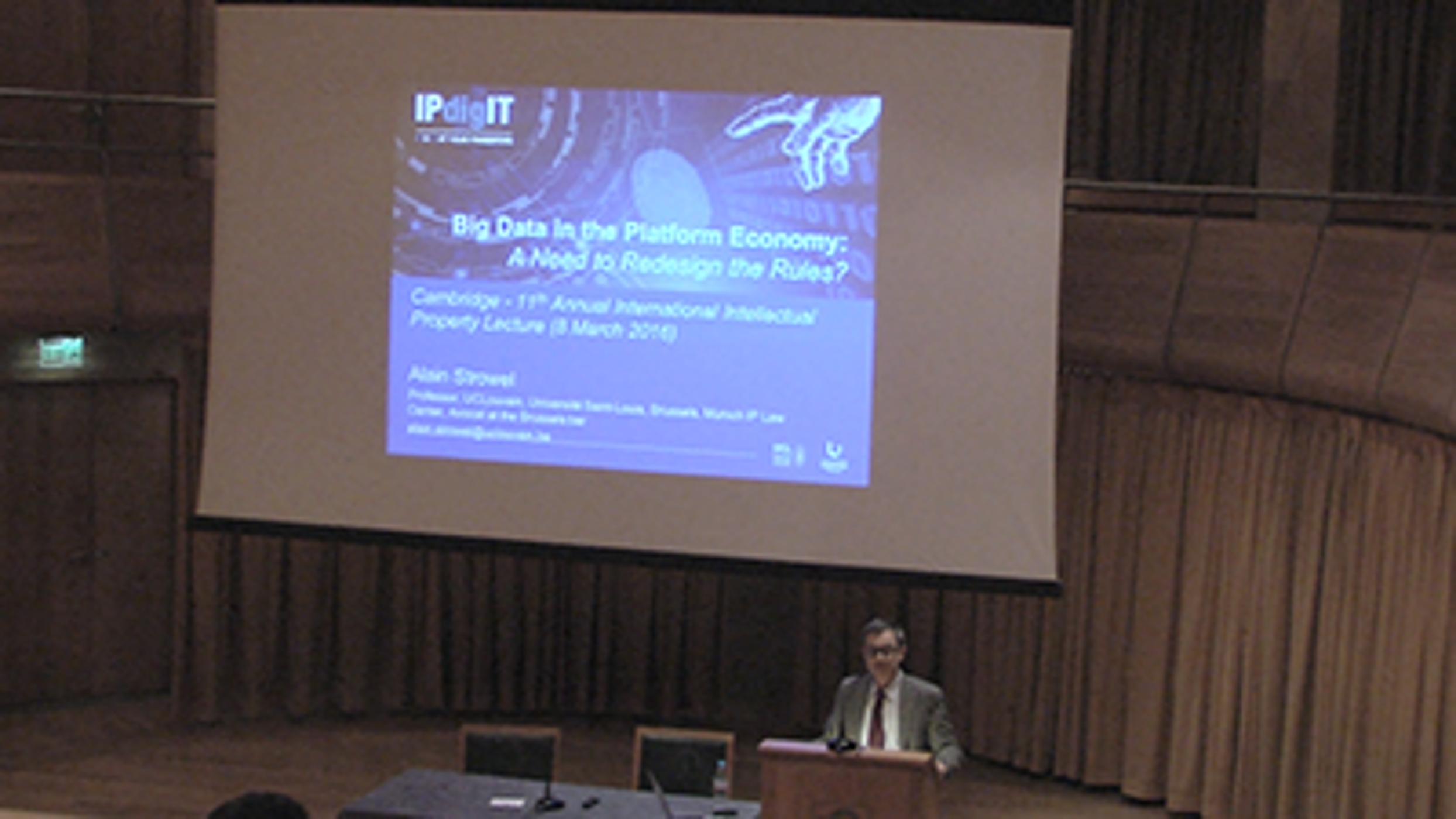 'Big Data in the platform economy: A need to redesign the rules?': Eleventh Annual International Intellectual Property Lecture (audio) episode artwork